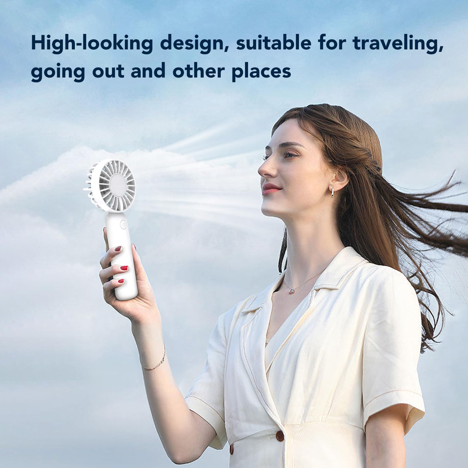 Mini Handheld Fan, 3 Speed Personal Mini Fan, Portable Battery Fan, Usb Rechargeable Makeup Eyelash