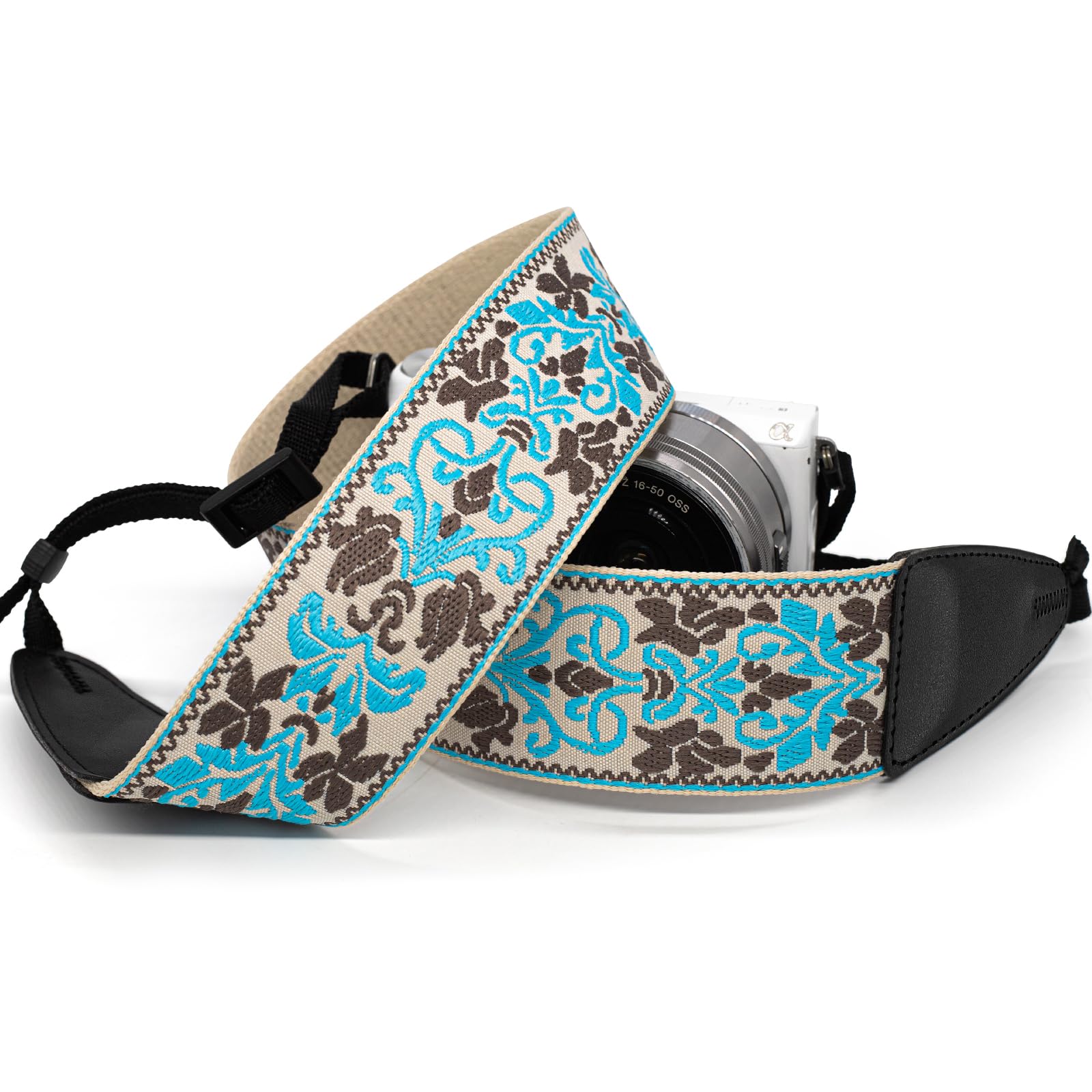 Eggsnow Camera Strap 2" Wide Jacquard Camera Straps, Binocular Strap Universal Shoulder Strap For All Dslr Cameras & Binoculars, Great  For Men Women Photographers (A3 - Blue Personality)