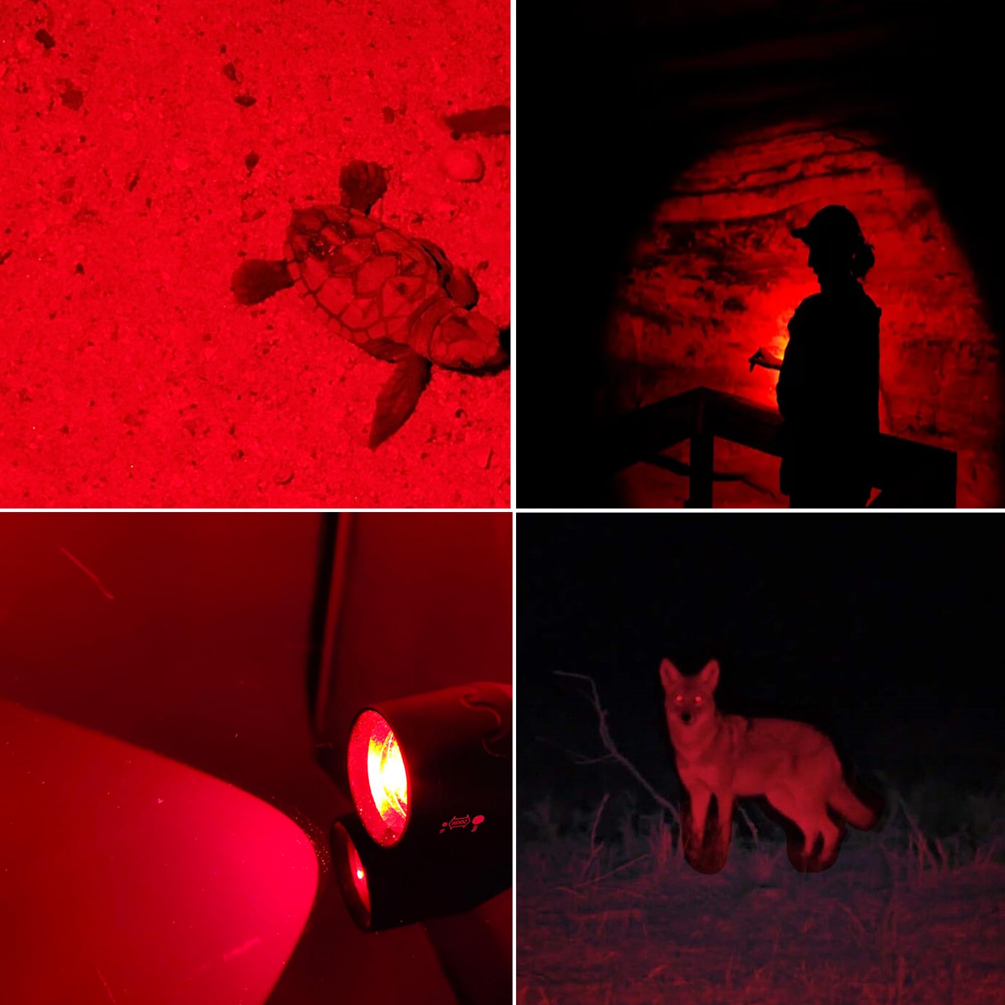 Fadomall Red Light Led Flashlight 660Nm - 670Nm, Single Mode, Zoomable Flashlights For Hunting, Night Observation, Astronomy