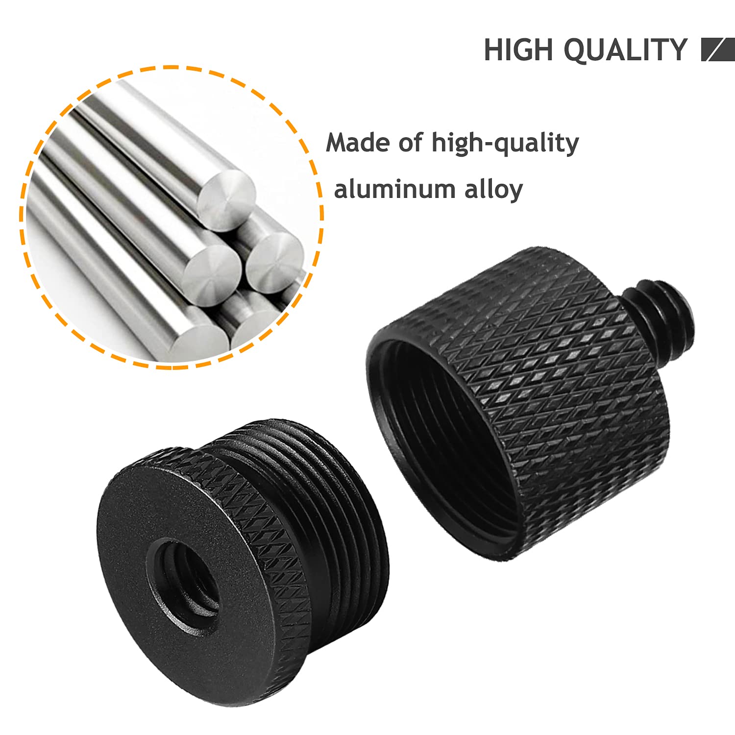 Frgyee Mic Stand Adapter 5/8 Female To 1/4 Male And 1/4 Female To 5/8 Male Tripod Screw Adapter For Microphone Stand Mount Camera Tripod