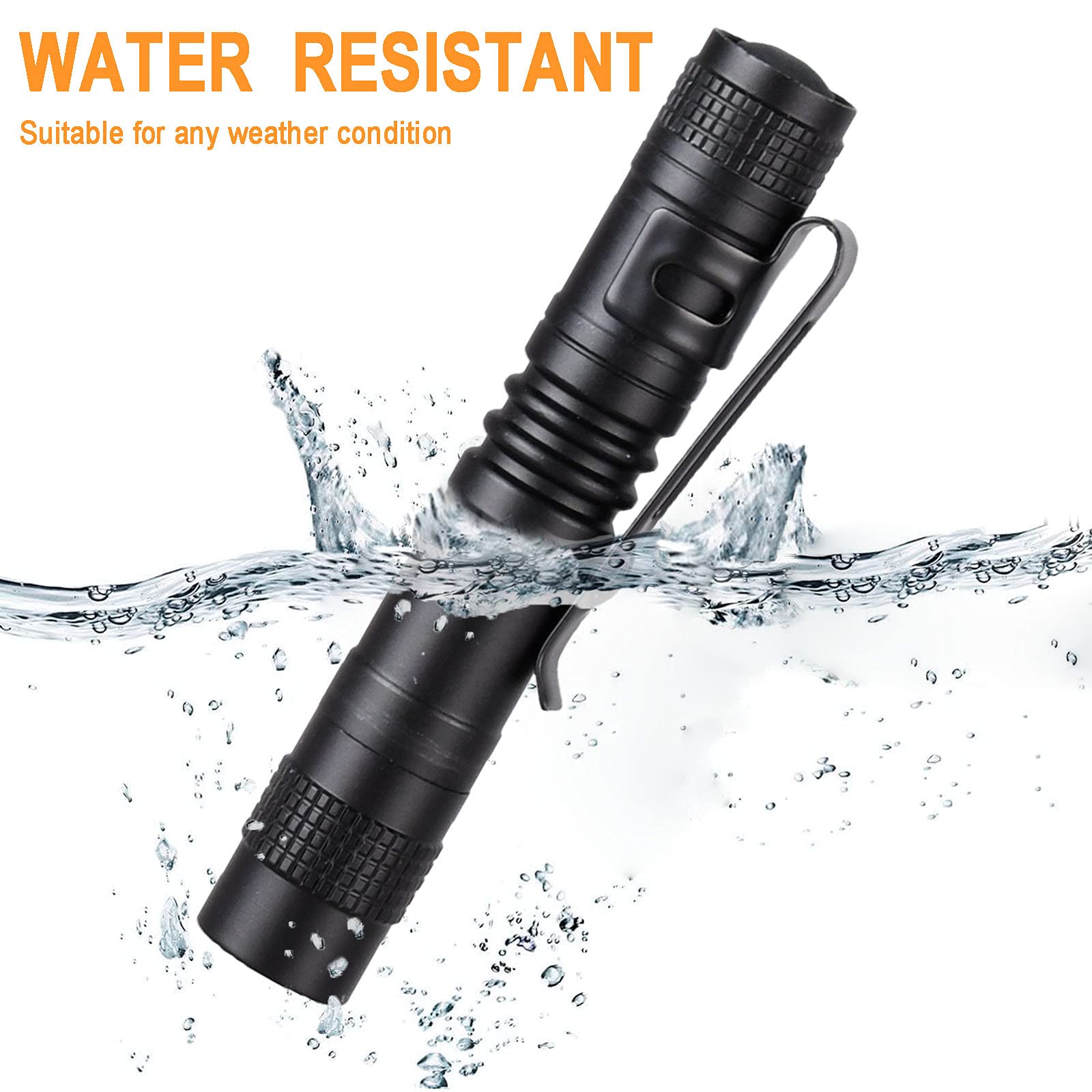 Beieverluck 10 Pack Small Mini Led Flashlight Pocket Flashlight Pen Light Flashlight Utility Flashlight With Clip Flashlights For Camping Outdoor Emergency Inspection Fathers  For Dad Husband