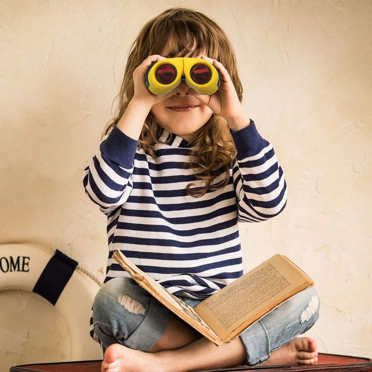 Jrd&Bs Winl Toys For 4-5 Year Old Boys,8 X 21 Kids Binoculars For Children,Compact Telescope Boys  4-8 Years Old To Bird Watching &Scenery(Yellow)