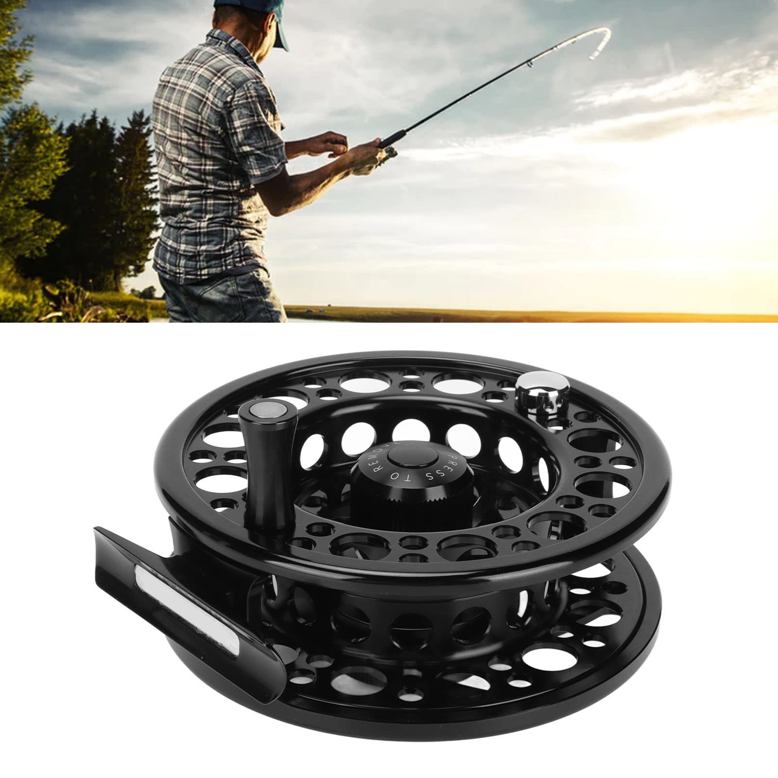 Herchr 9/10 Fly Fishing Reel, Full Metal Fly Reel Fishing Gear Tackle With Cnc Machined Aluminum Alloy Body For Fishing Enthusiast