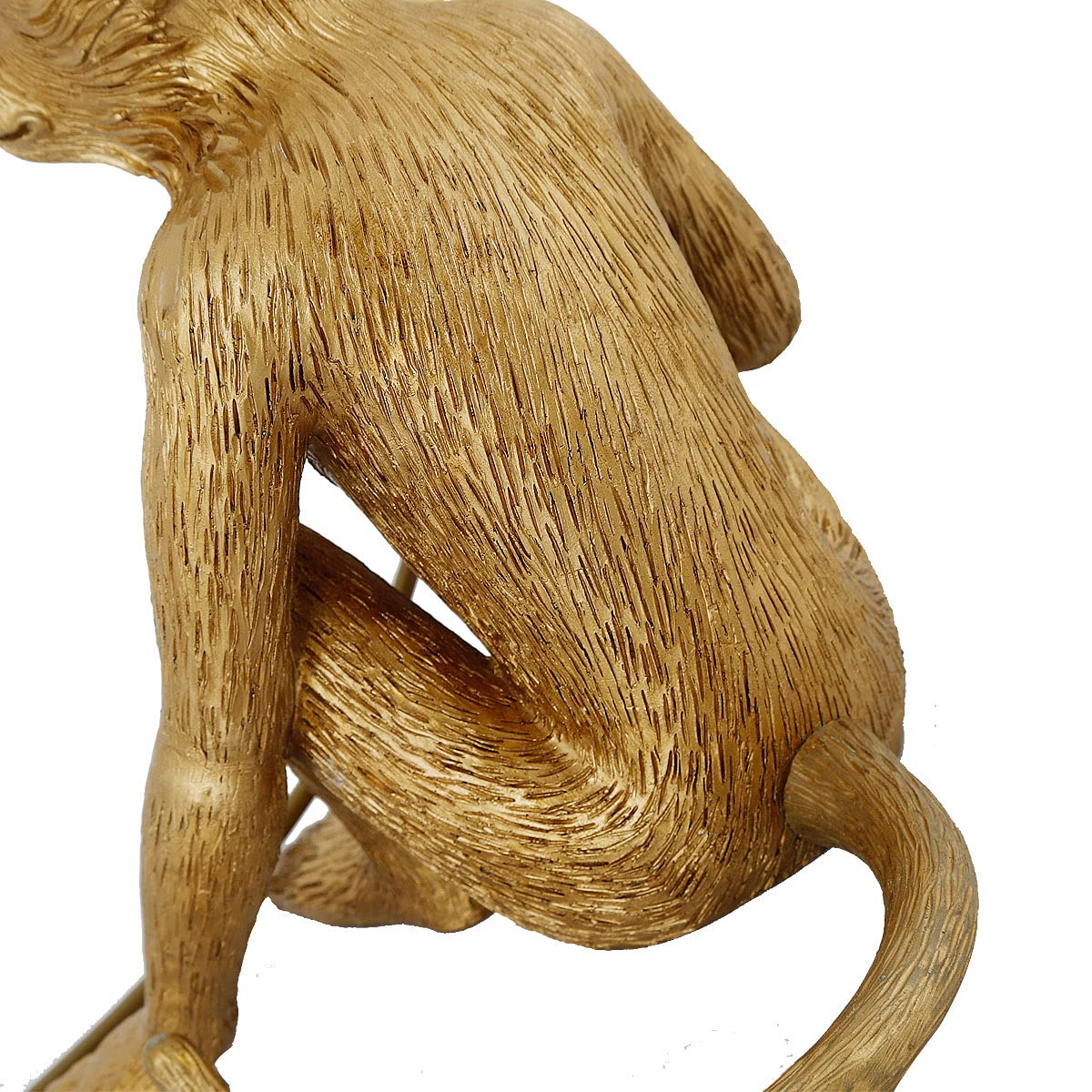 Jorunhe Bedside Table Lamp, Resin Monkey Table Lamp, Creative Desk Lamp Lighting Fixture For Living Room, Bedroom, Office, And College Dorm (Gold)