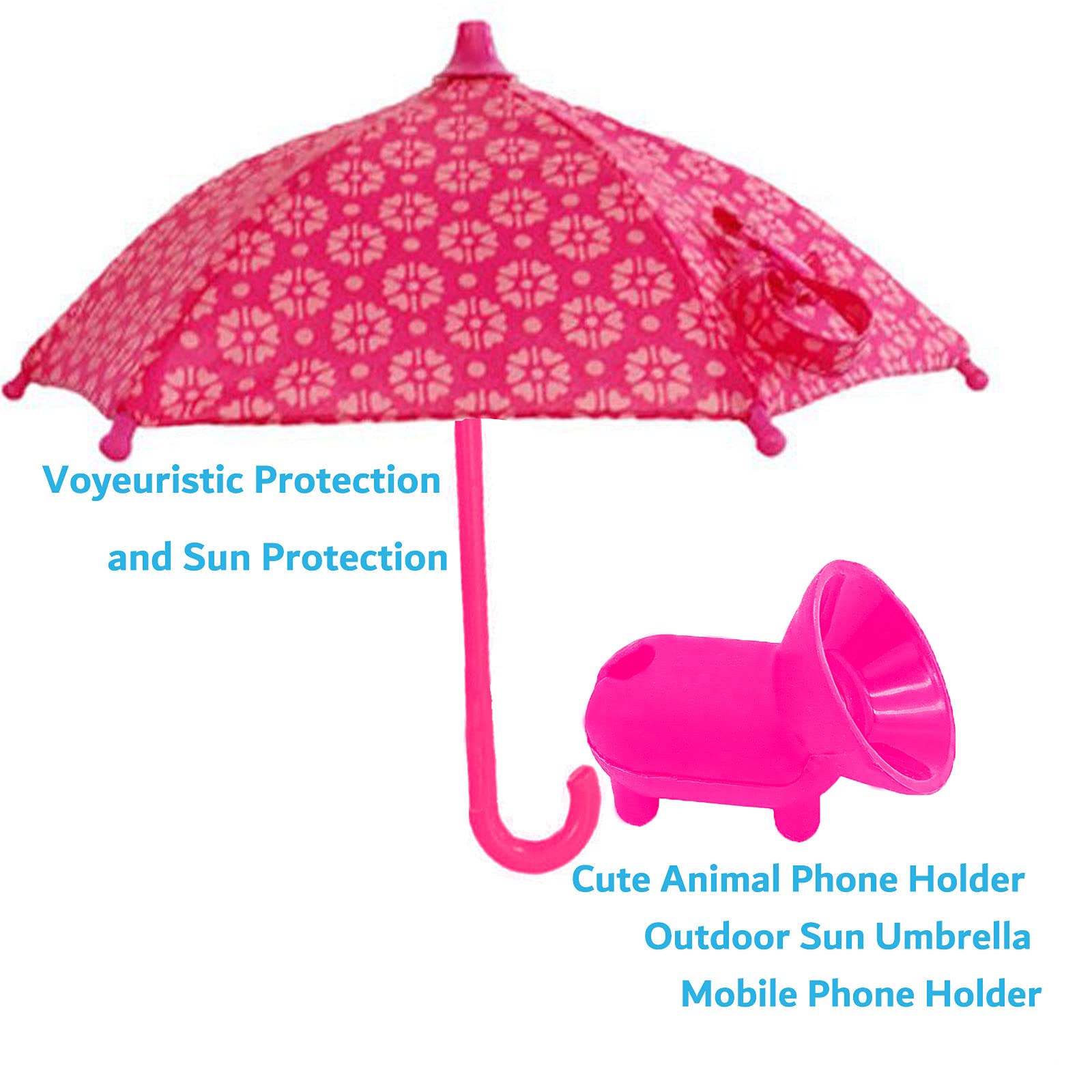 Vivounity Phone Umbrella Suction Cup Stand - Universal Adjustable Piggy Phone Stand Sun Visor, Sun Shade Cover, Sun Shield With Suction Cup Mount Phone Holder Anti-Refection Block Glare