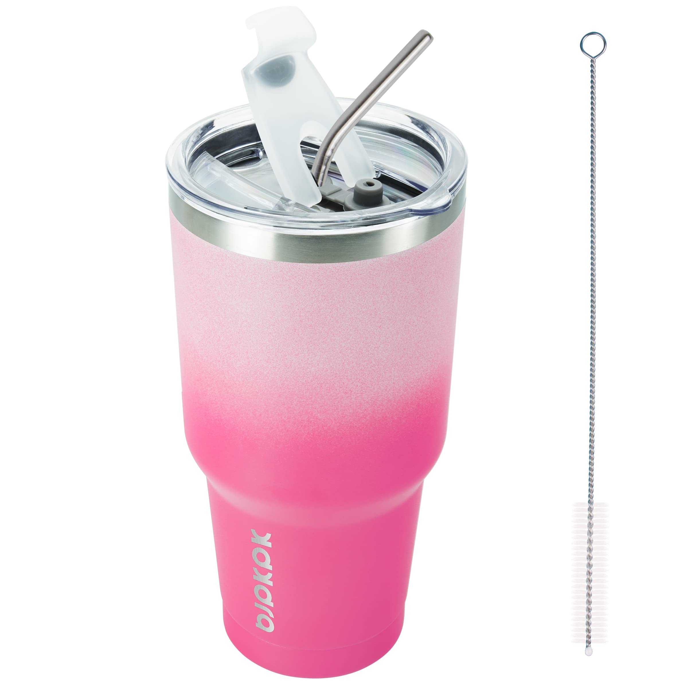 Bjpkpk 30 Oz Tumbler With Lid And Straw Travel Coffee Mug Stainless Steel Insulated Thermal Tumbler