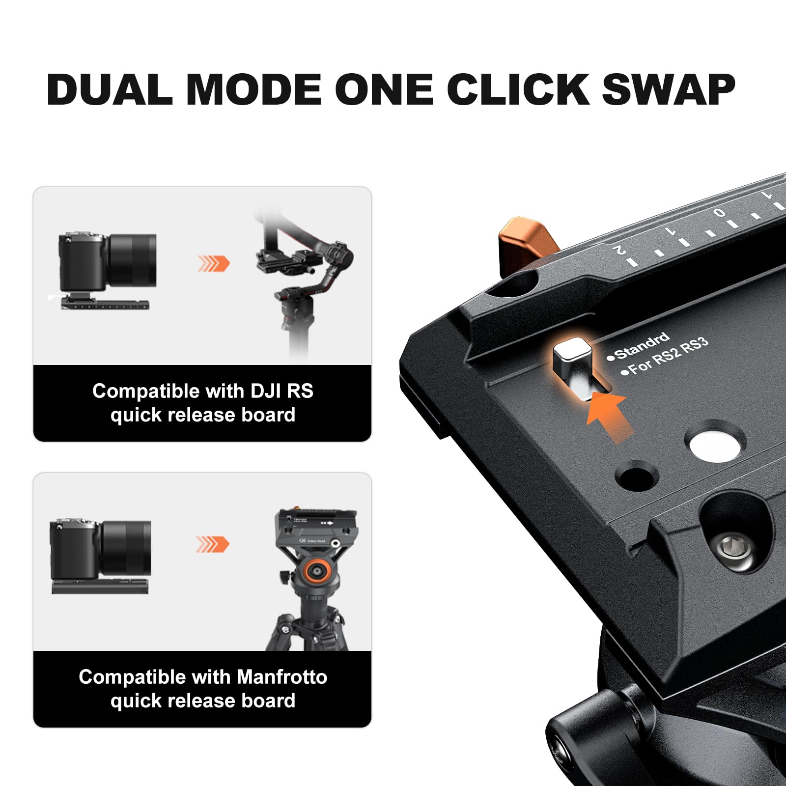 Famall Q6 Video Tripod Ball Head With 360° Rotation For Dj Canon Nikon Dslr Camcorder Cameras Spotting Scopes Tilt +90°/-75° Vertically And Max Load 13.2 Lbs.
