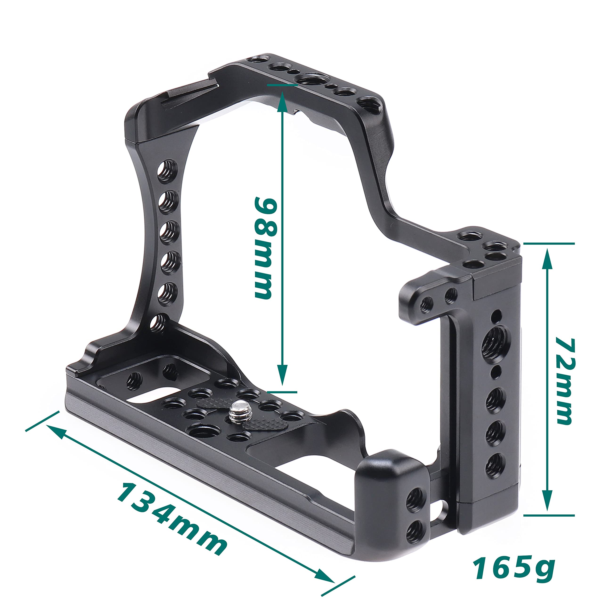 Fotga Alloy Aluminum Camera Cage Bracket Stabilizer With Integrated Grip For Canon Eosm M5 M50 M50Ii,Fits For Arca Swiss Clamp Ball Head