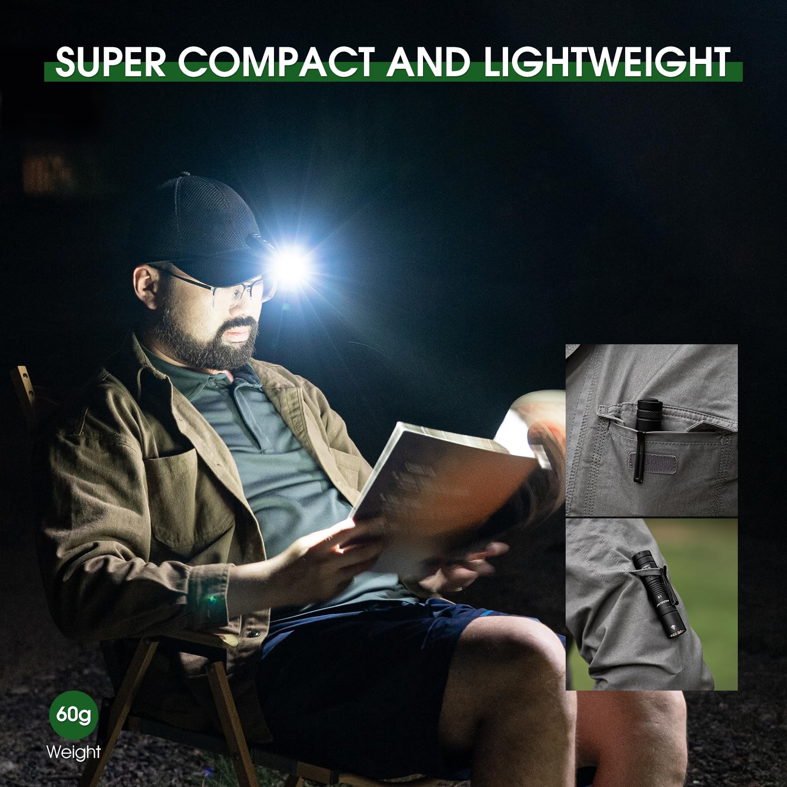 Pioocan Rechargeable Flashlights 1200 Lumens Edc Flashlight, Aa Pocket Flashlight High Lumens With Clip, Super Bright Small Flashlight, 4 Modes Flash Light For Camping, Home, And Emergencies (Black)