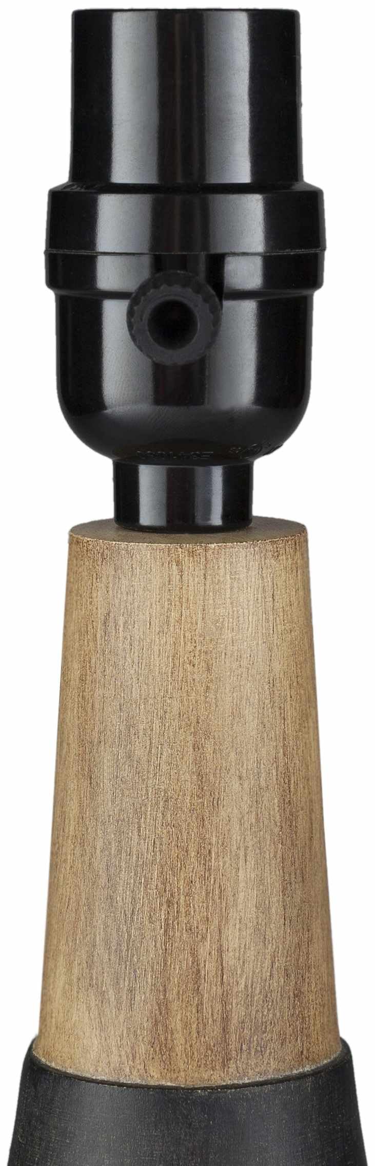 Hauteloom Canayan Table Lamp - Modern Desk Lighting - White Linen - Black - 17