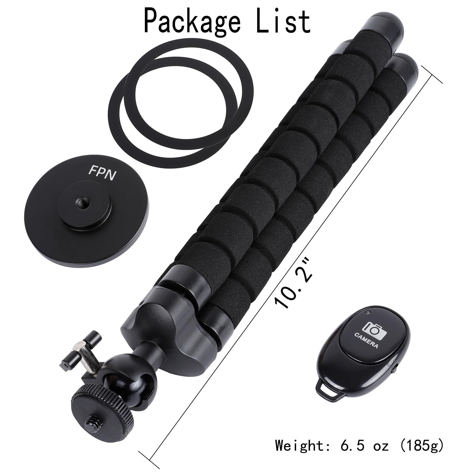 Fpn Magnetic Flexible Tripod For Iphone, Mini Bendable Tripod Stand With Wireless Remote For Magsafe, Compatible With Iphone 16 15 Plus Pro Max 14 13 12 Series