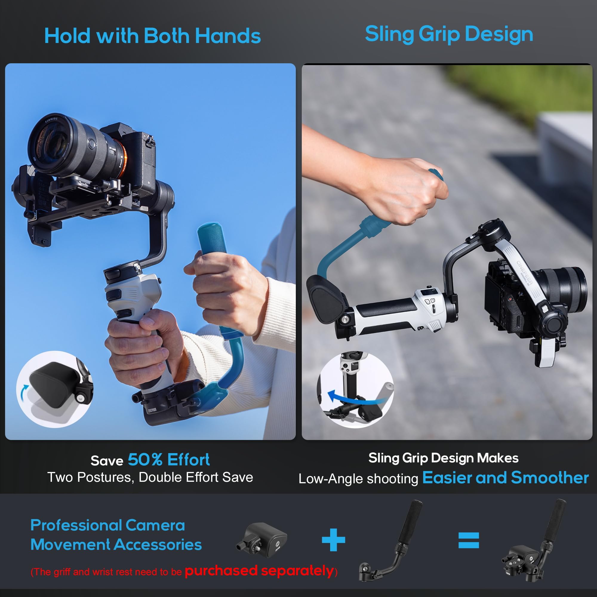 Zhiyun Cinepeer Weebill 3E[Official], 3-Axis Lightweight Gimbal Stabilizer For Dslr & Mirrorless Camera Canon/Sony/Panasonic/Nikon, 3Kg Payload, Native Vertical Shooting, Bluetooth Shutter Control