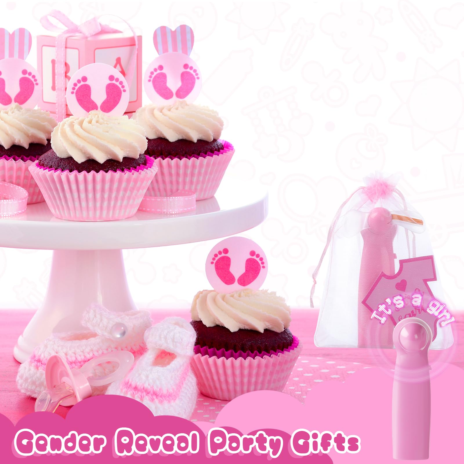 Mini handheld fans with LED lights, perfect for party favors, events, and celebrations Koospark