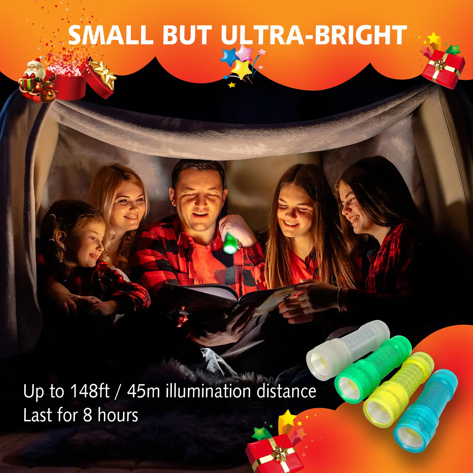Kunhe 30 Pack Glow In Dark Flashlights Small Mini Flashlight For Kids Bulk Flashlights With Batteries Included  For Kids Birthday Party Classroom Prizes Christmas  Party Favor