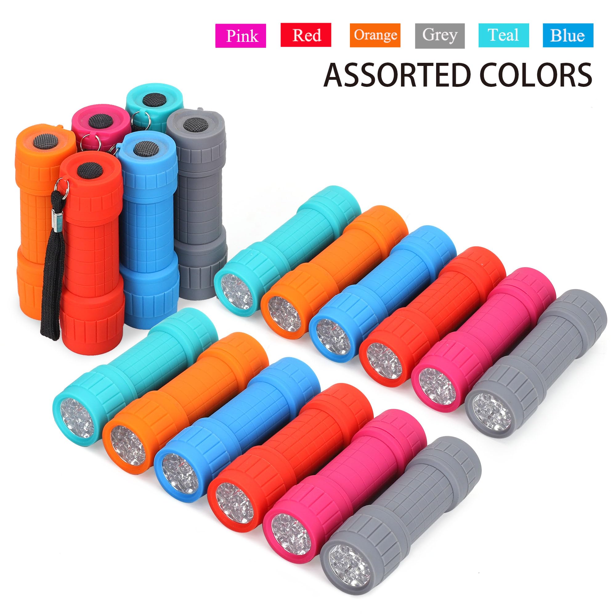 Fastpro 30-Pack, 9-Led Mini Flashlight Set, Aaa Batteries Are Included And Pre-Installed, Perfect For , Class Teaching, Camping, Wedding Favor