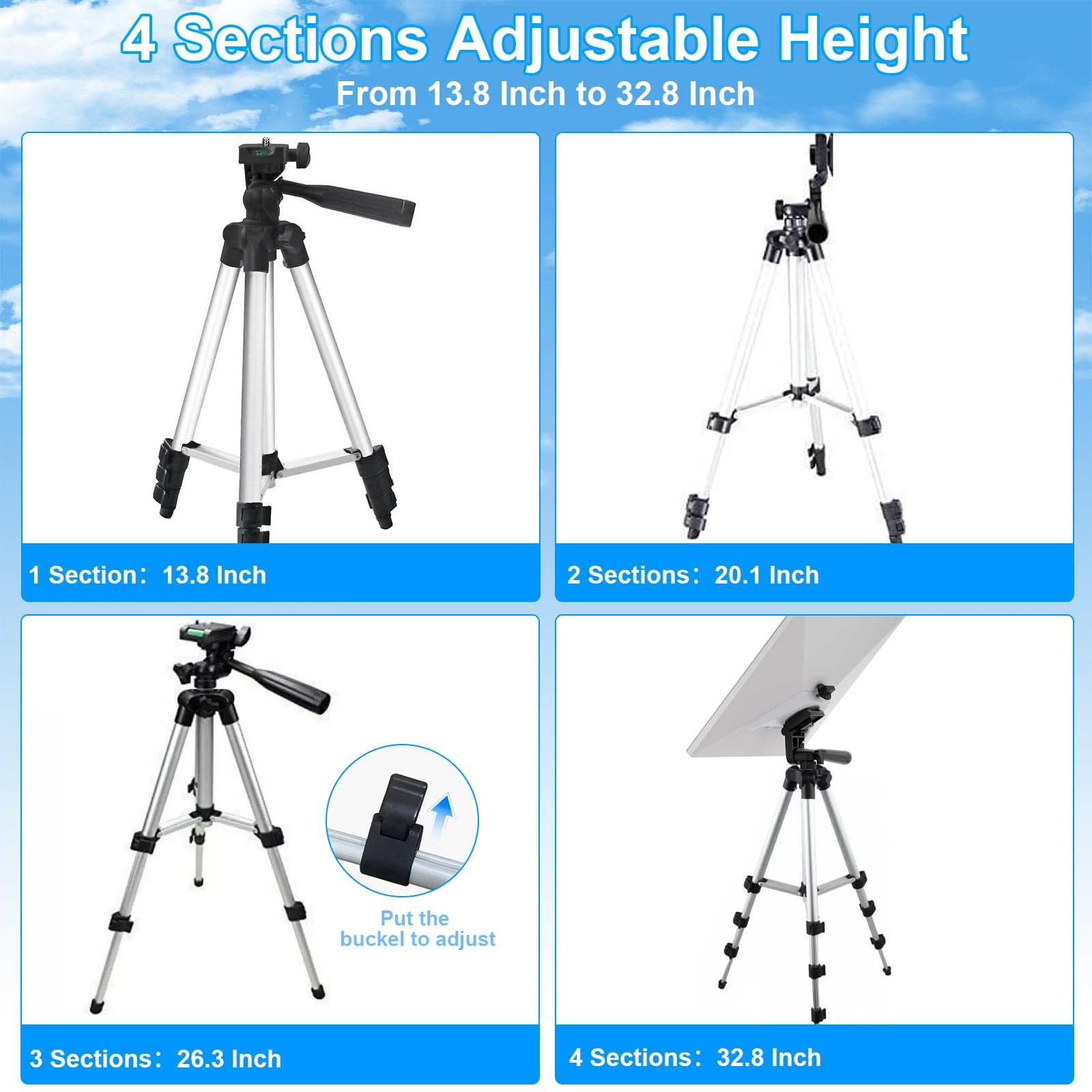 Fovyna Starlink Mini Tripod Mount, Adjustable Height(13.8In-32.8In) And Tilt Mounting Kit With Starlink Mini Tripod Adapter, Compatible With Star Link Mini