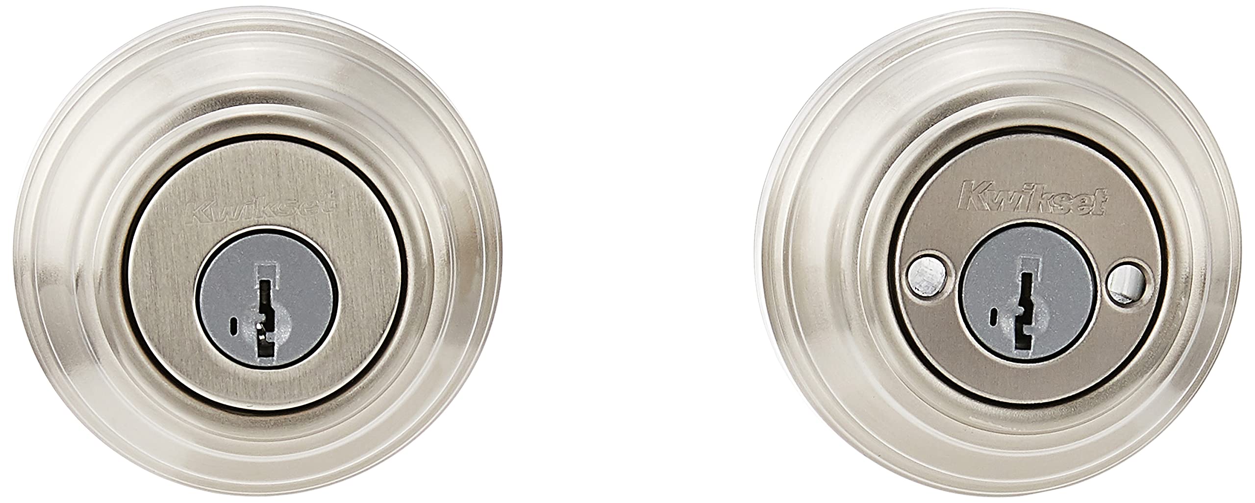 Kwikset 985 Double Cylinder Deadbolt Featuring Smartkey In Satin Nickel