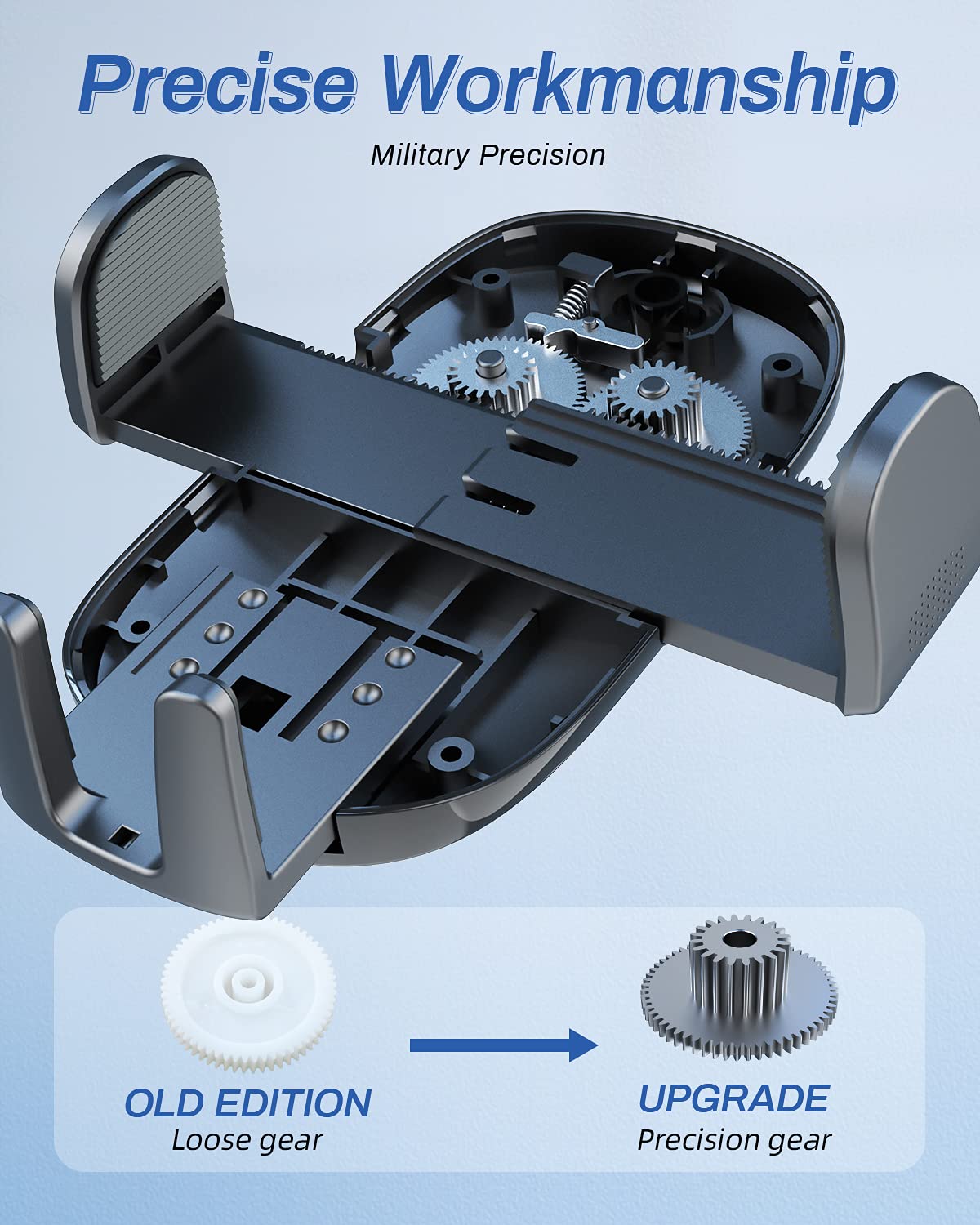 Oqtiq Cd Phone Holder For Car - One Touch Release, 360° Viewing, Universally Compatible With Iphone & Android, Cd Player Phone Mount & Air Vent Clip Included