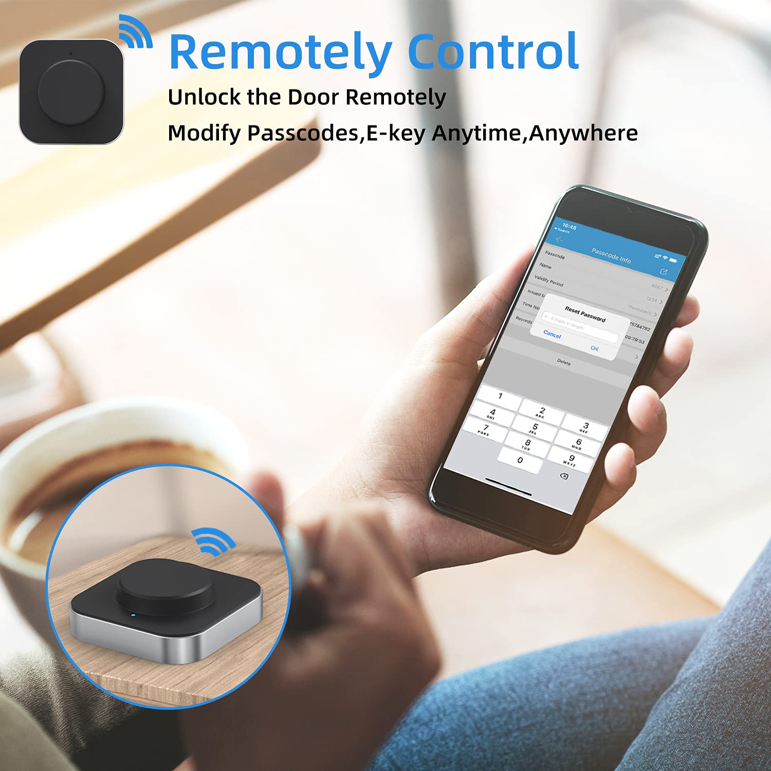 Smonet Smart Door Lock Wifi Gateway, Bluetooth Keyless Entry Electronic Door Lock Wi-Fi Bridge, Nextlock Smart Deadbolt Wifi Hub Work With Alexa