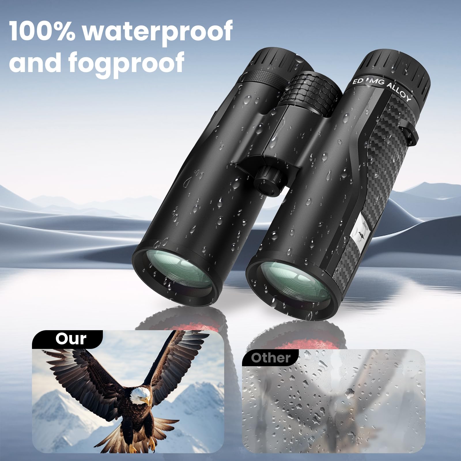 Peiketao Premium Ed Binoculars 10X42 For Adults - High Power Hd Waterproof Binoculars For Bird Watching, Hunting & Travel