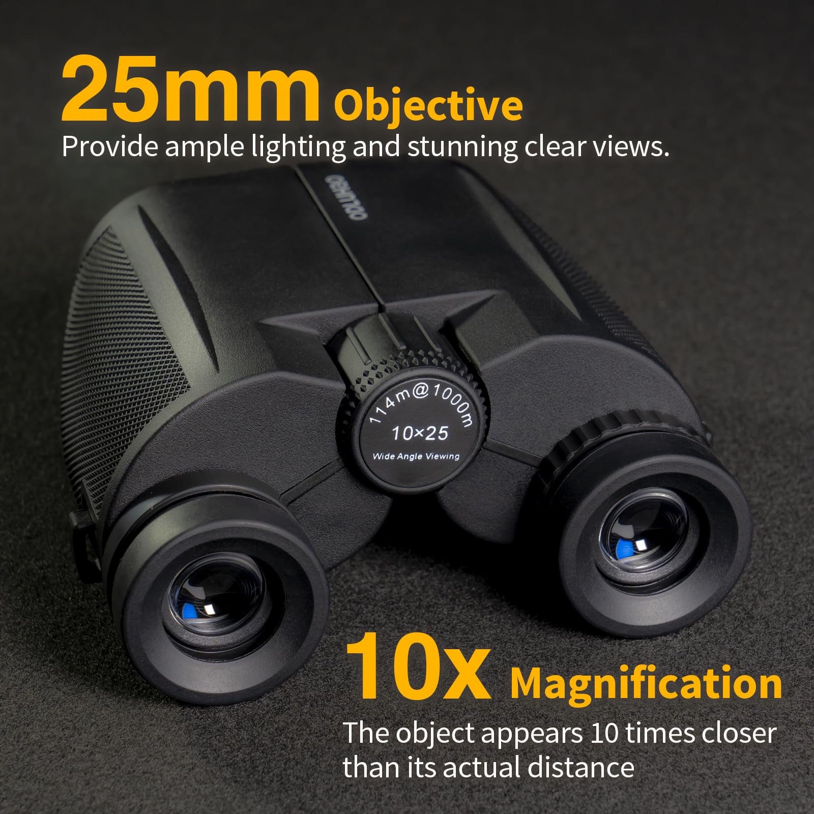 Odluhao 10X25 Hd Powerful Binoculars 10X Magnification 25Mm Objective Mini Telescope Professional Hunting Telescope Zoom Military Hd Bak4 Fmc Optics For Hunting Sports Outdoor Camping Travel Outdoor