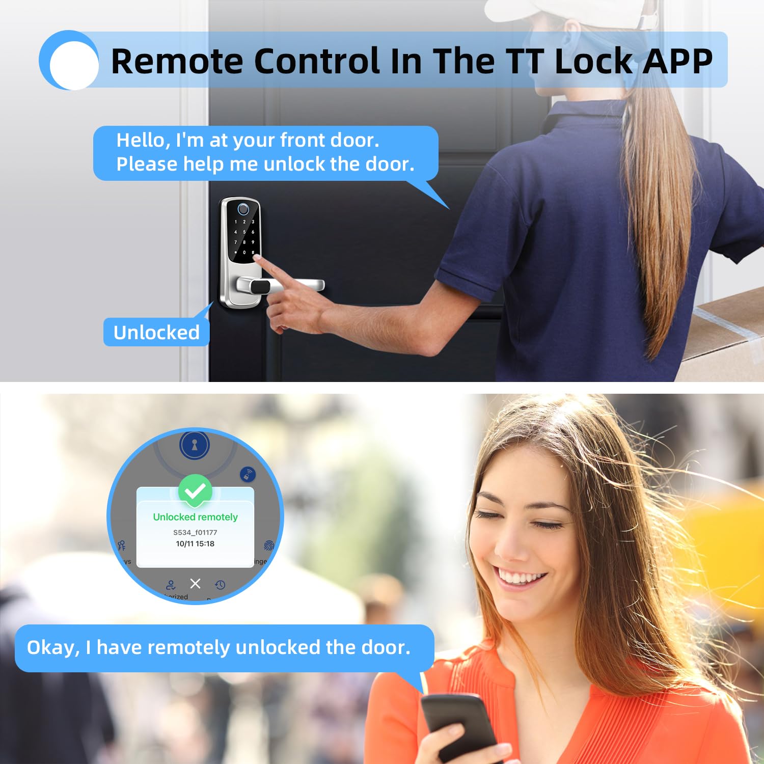 Msr X6 Smart Door Lock With Handle,Keyless Entry Door Locks, 8-In-1 Fingerprint Keypad Exterior Lock - Smart Locks For Front Door - Digital Electronic Smart Lock With Code & App Control (Silver)
