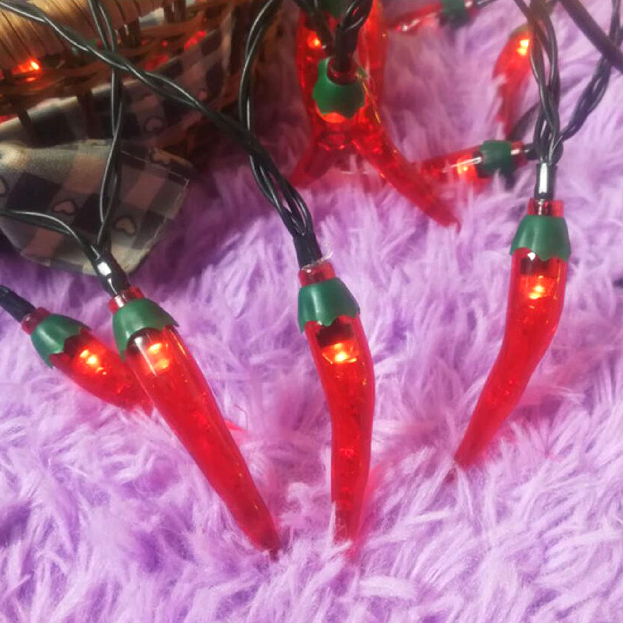 Dreamworth Solar Red Chili String Lights, 50 Led Chili Shape Fairy String Lights Solar Operated String Lights For Wedding, Chinese Year,Spring Festival,Party Decoration,Christmas