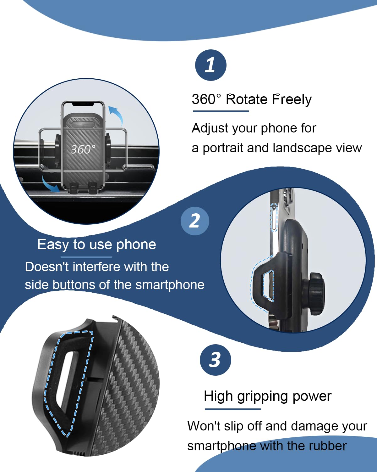 Oricarmes Civic Phone Mount Civic Phone Holder For   Civic Accessories Custom Fit For     Civic Compatible For All Cell Phones