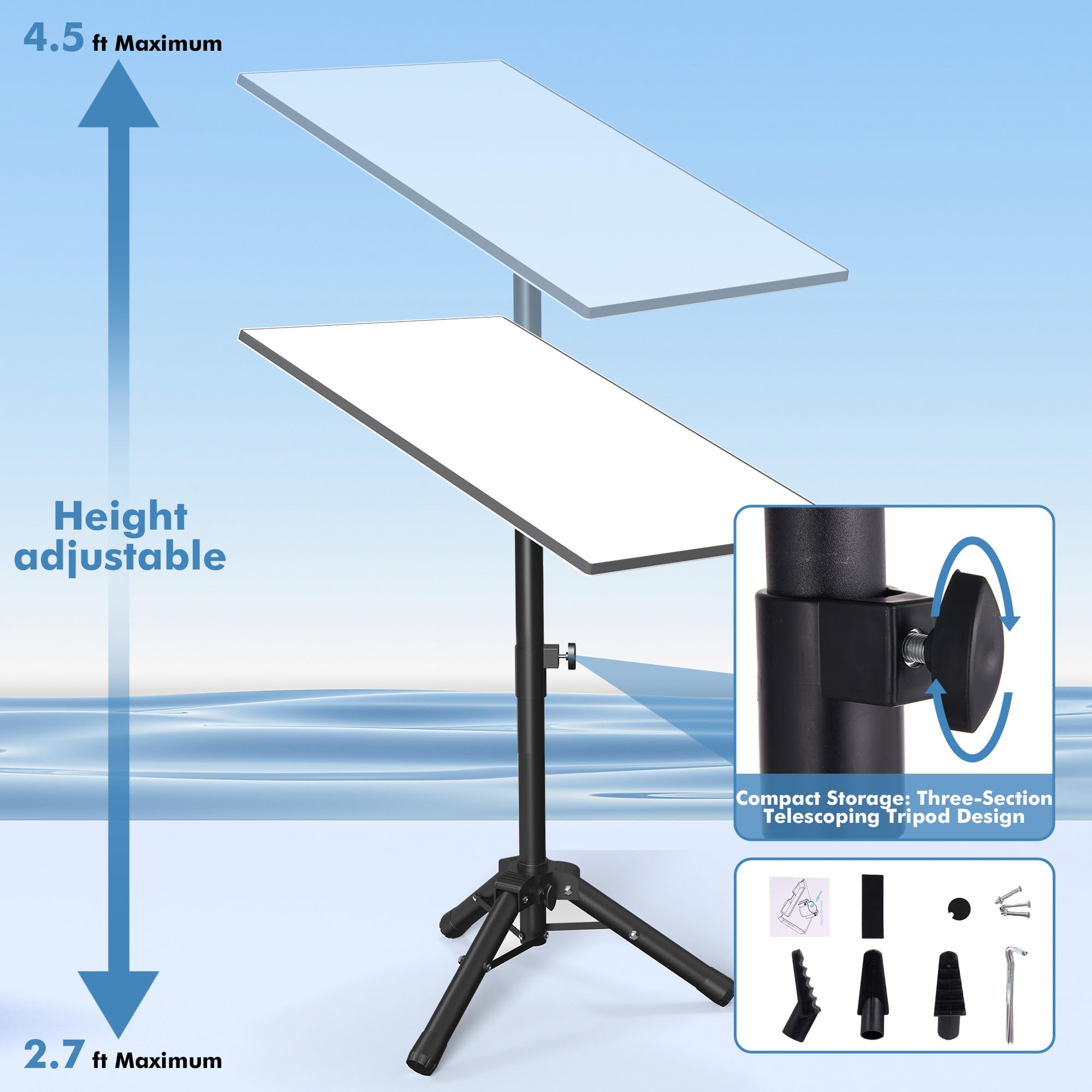 Qhljxkj Starlink Gen 3 Tripod Stand Mount - Adjustable Heavy Duty Design, Compatible With Starlink Gen 3, Including Pole Mount, Complete Tripod Mounting Kit