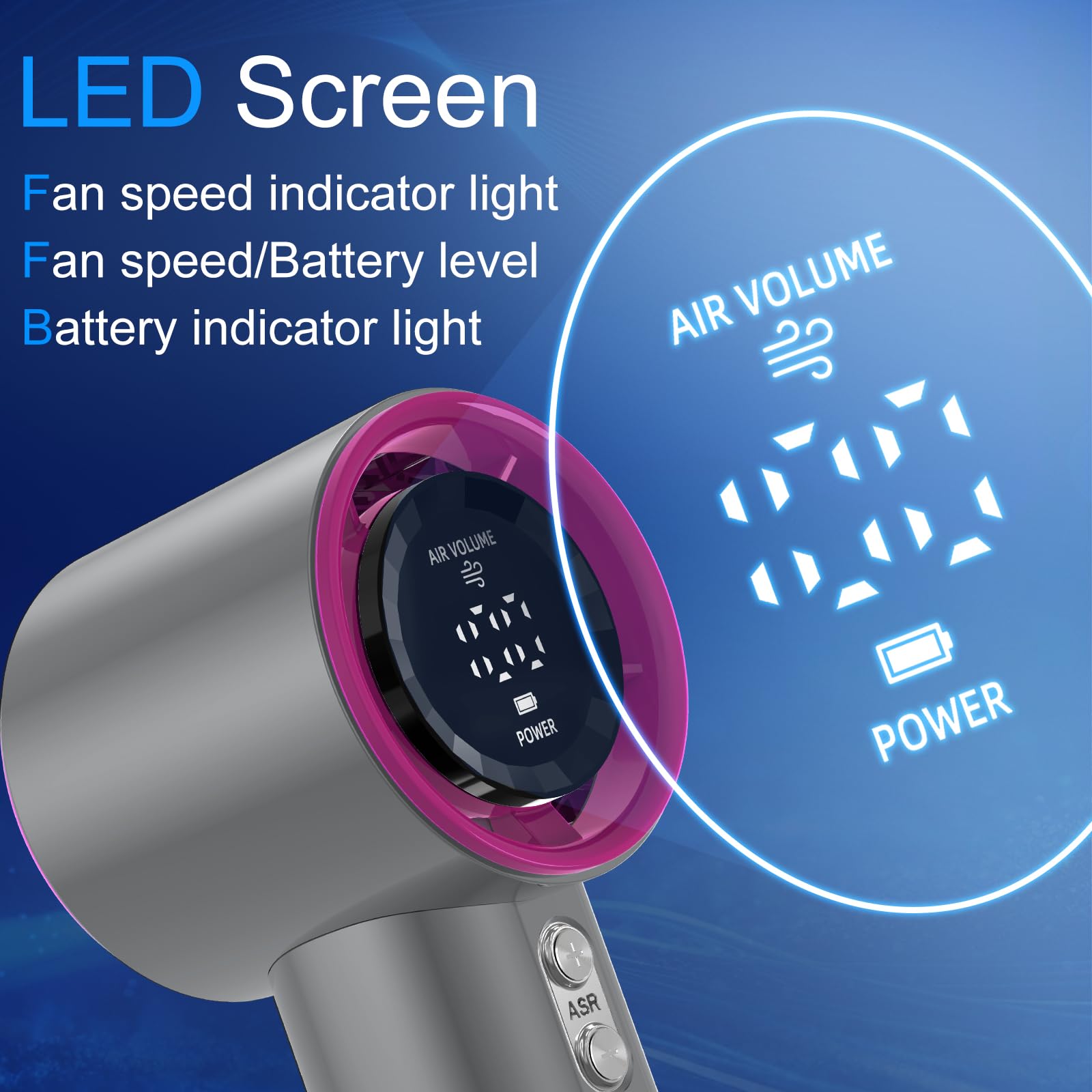 Portable Handheld Fan, Speed (1-100) Adjustable Turbo Personal, 4000Mah Battery Rechargeable Cooling