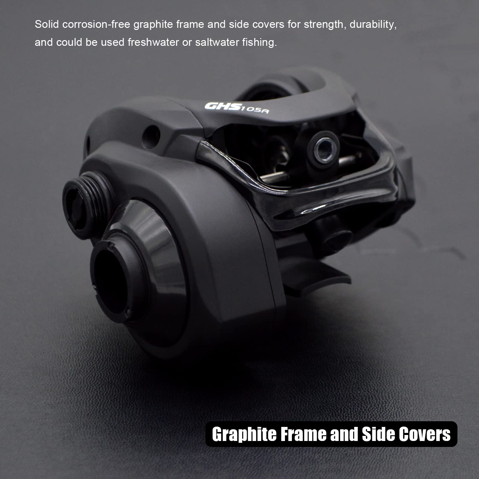 Camekoon Baitcasting Fishing Reel, Super Smooth 7.3:1 Gear Ratio, Magnetic Braking System, 20Lb Powerful Drag, Low Profile Casting Reel, Left/Right Handed