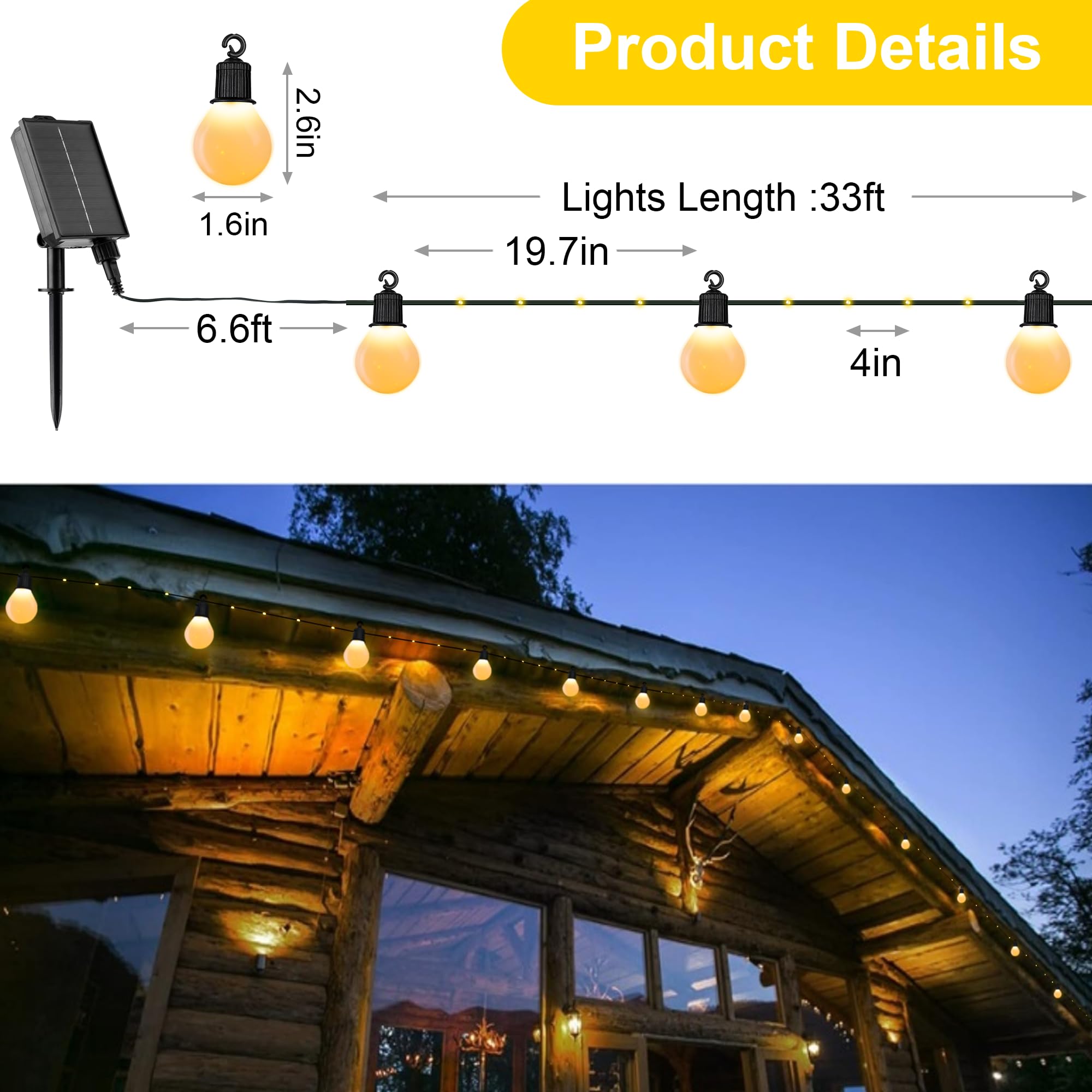 Lertdai Solar String Lights Outdoor With Remote Waterproof 33 Feet 100 Led Solar Patio Lights Usb Rechargeable 8 Light Modes Solar Powered String Lights For Outside Garden Backyard Christmas Party Decor