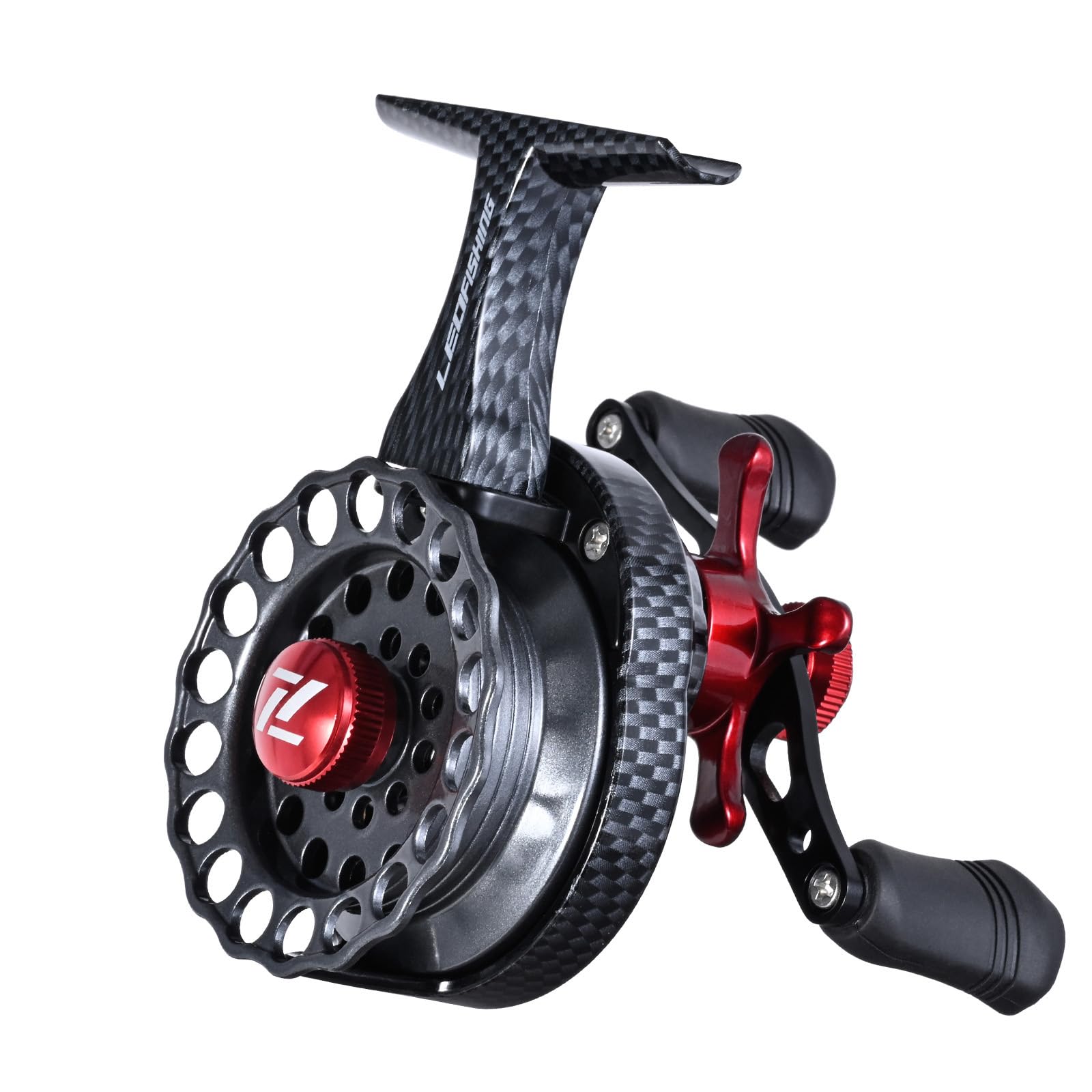 Hxyig Fishing Reel Ice Fishing Trolling Fishing Reel Left Hand/Right Hand Metal High-Stem Raft Reel Carbon Texture