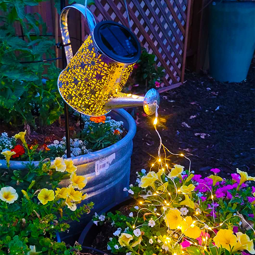 Vookry Solar Watering Can Lights, 2 Pack Large Hanging Solar Lights Outdoor Waterproof Garden Decor Outside For Patio Yard Porch Lawn Landscape Gardening  For Mom Women Grandma Birthday