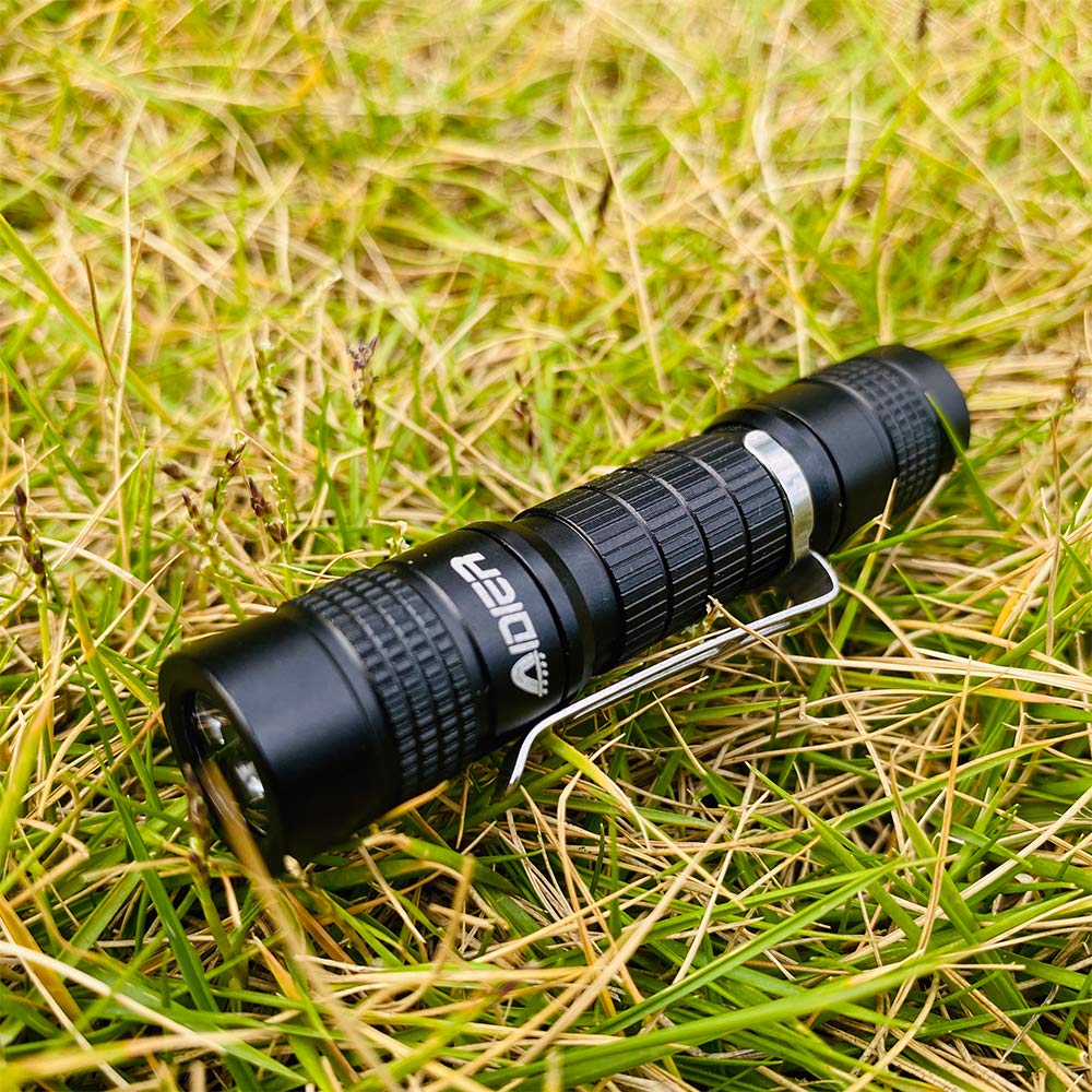 Aidier Ultra Bright Compact Edc Keychain Led Flashlight 180Lm Pocket Flashlight With Battery Ipx7 Waterproof Tail Switch Flashlights For Camping, Hiking, Outdoor Activity And Emergency Lighting