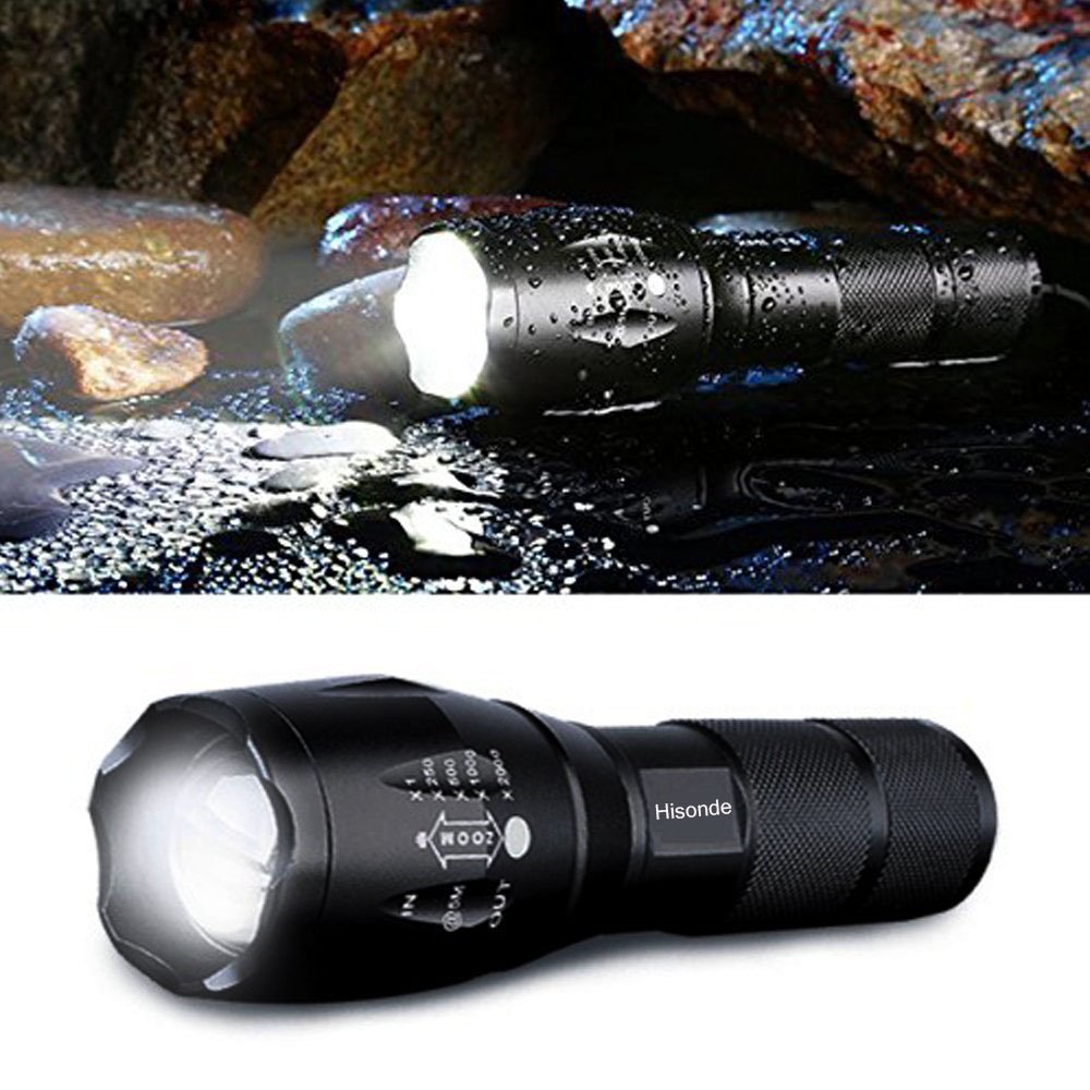 Hisonde Military Grade 5 Mode High Lumens Tactical Led Waterproof Flashlight,4-Pack