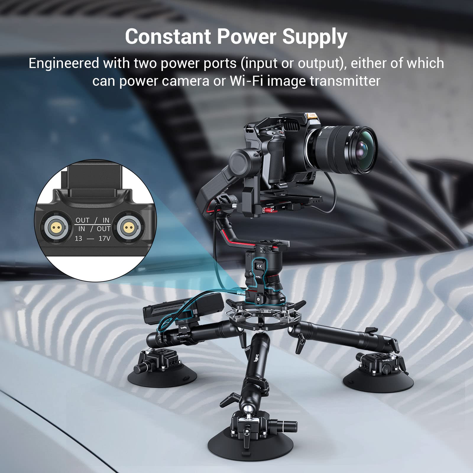 Smallrig Power Supply Base Plate For Dji Rs 2 / Rs 3 Pro/Rs 4 Pro Gimbal + Mini V Mount Battery Plate