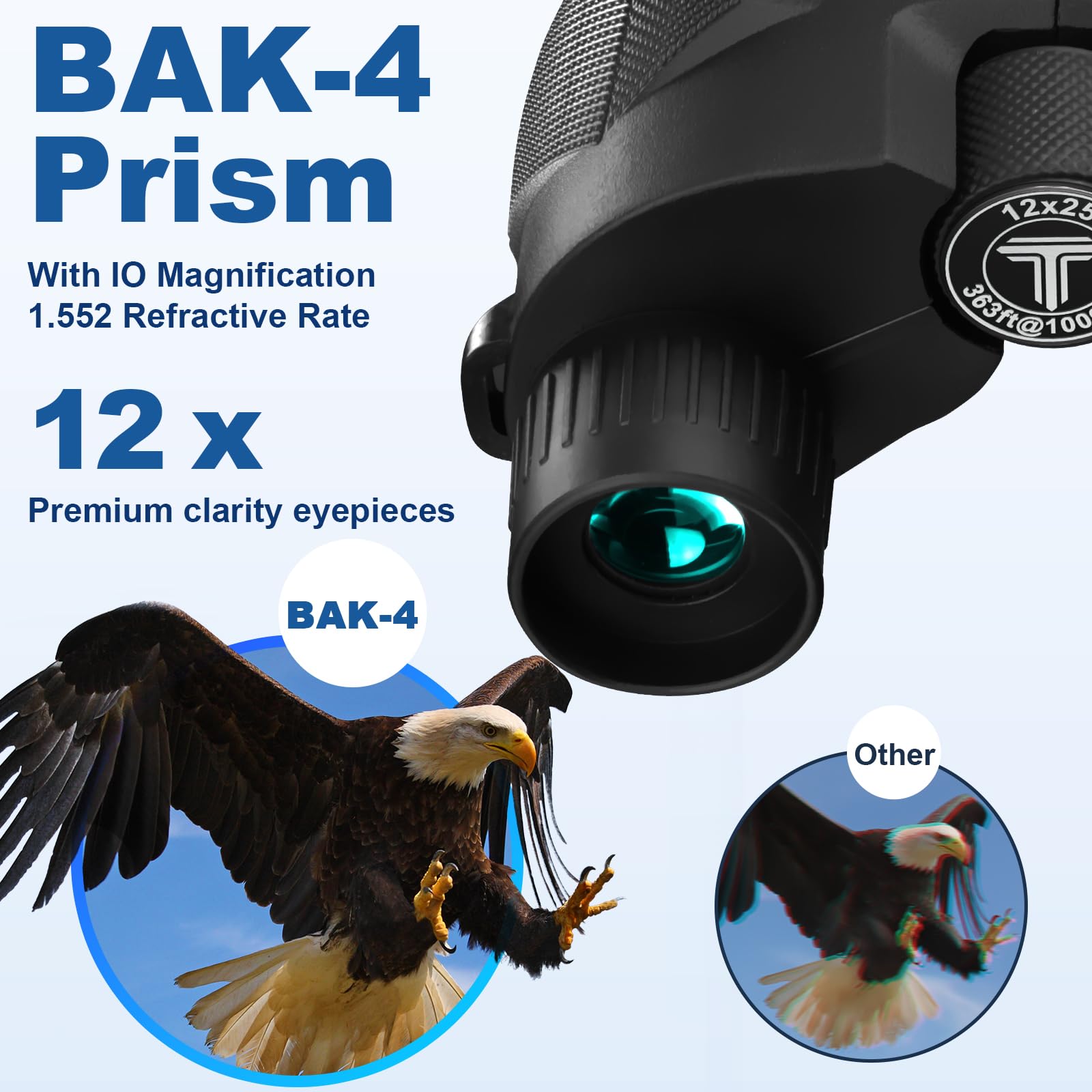 Tooup Compact Binoculars For Adults And Kids - High Powered With Clear Low Light Vision And Large Eyepiece, Hd Easy Focus For Bird Watching, Concerts And Sports
