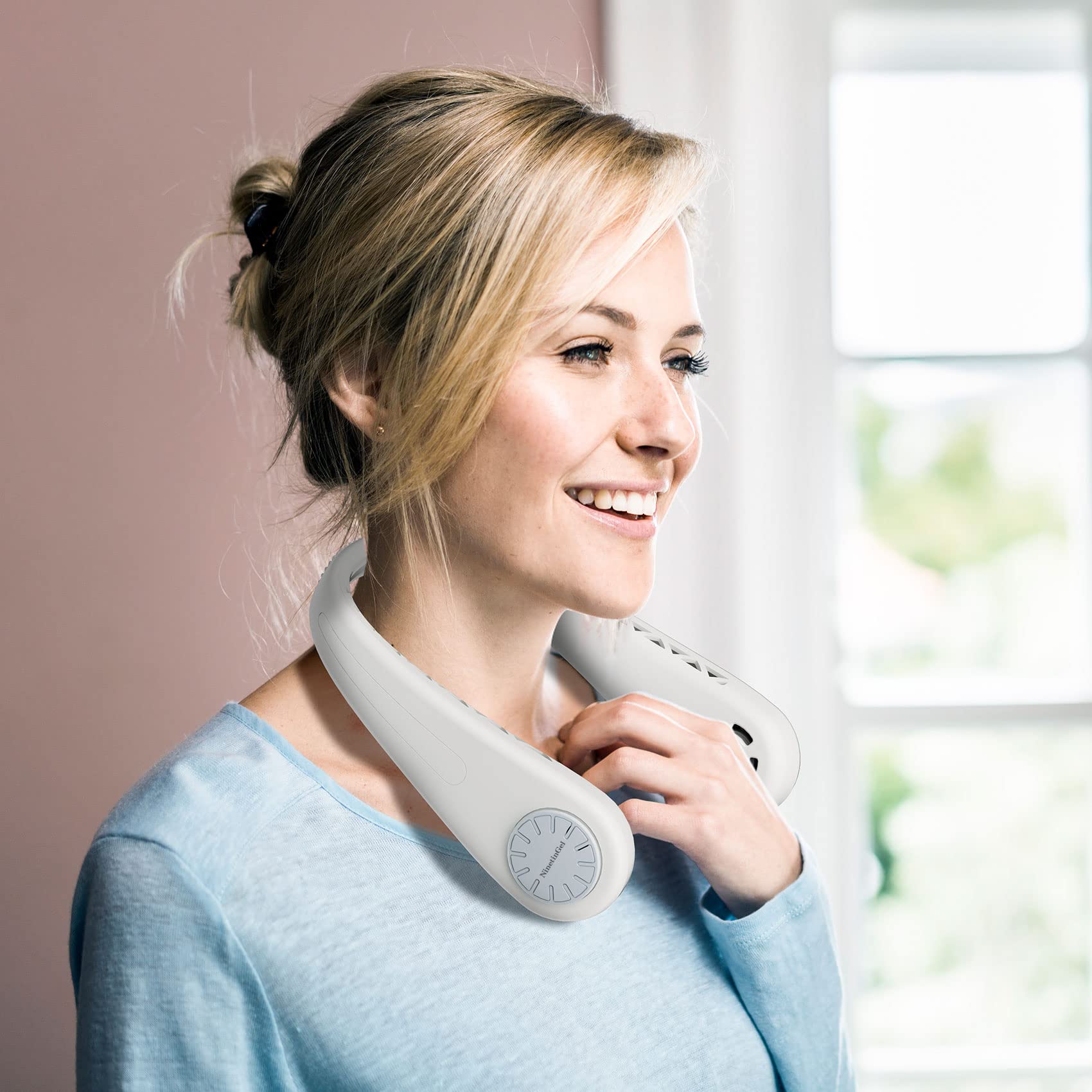 Portable Neck Fan, Bladeless Neck Fan,For Indoor Outdoor Travelling,Usb Rechargeable Personal Fan