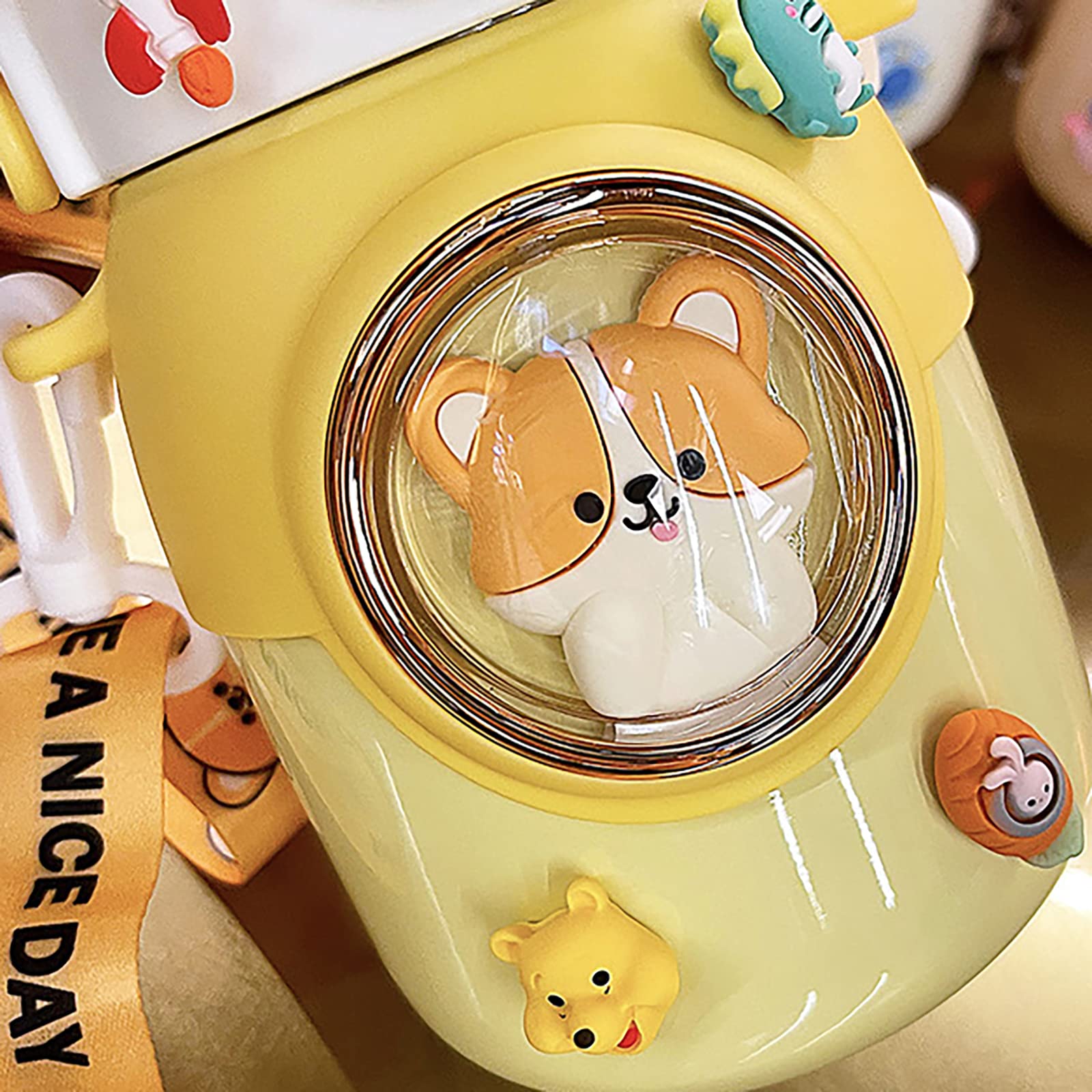 Ncduansan 700Ml Kawaii Insulated Water Cup 316 Stainless Steel Cute Girl Outdoor Bottle Portable