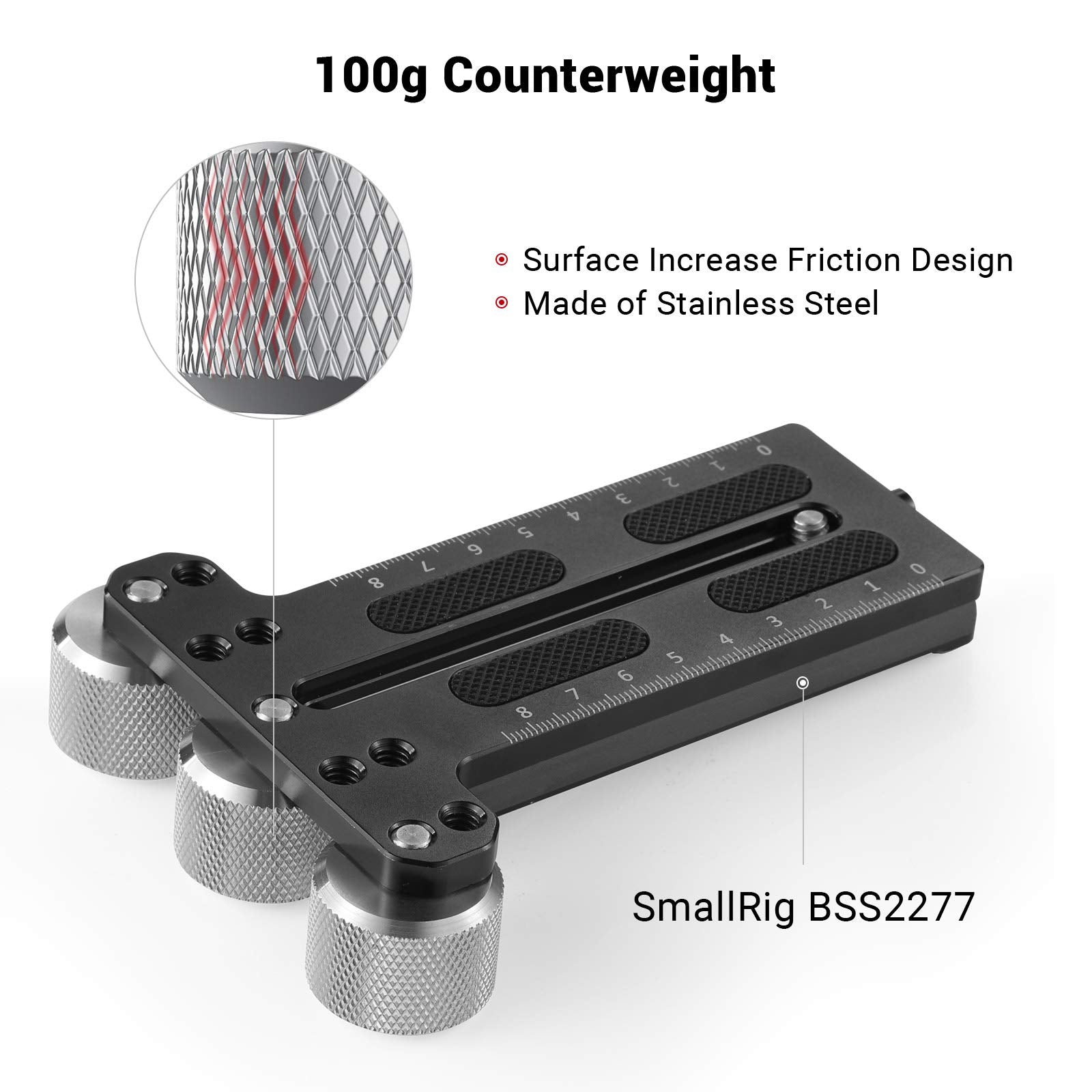 Smallrig Removable Counterweight 100G For Dji Ronin S/Ronin Rs 2 / Ronin-Sc/Ronin Rsc 2 And Zhiyun Gimbal Stabilizers – Aaw2284