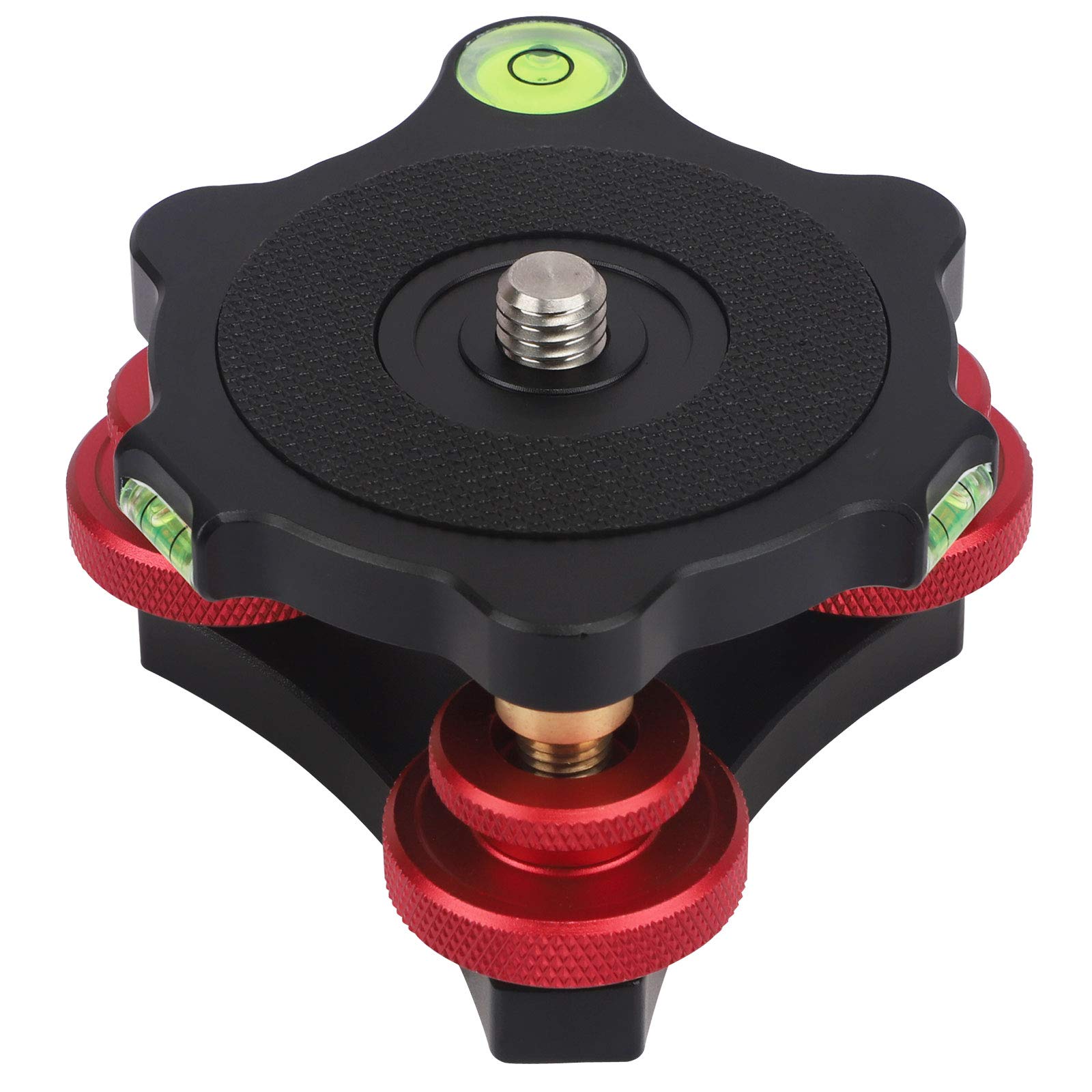 Leftfoto Tripod Leveler Stand With +/-5 Degree Precision Adjustment Bracket For Panoramic Head Ball Head Video Head And Tripod