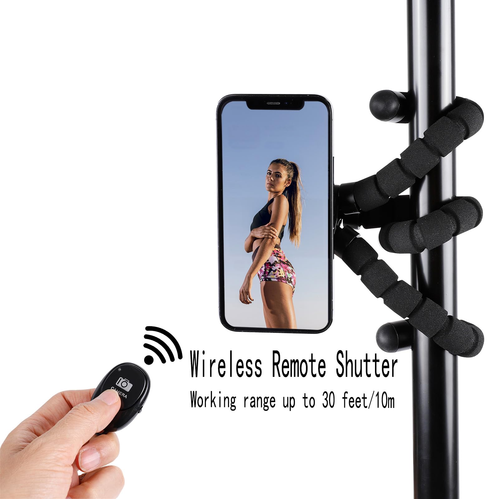 Fpn Magnetic Flexible Tripod For Iphone, Mini Bendable Tripod Stand With Wireless Remote For Magsafe, Compatible With Iphone 16 15 Plus Pro Max 14 13 12 Series