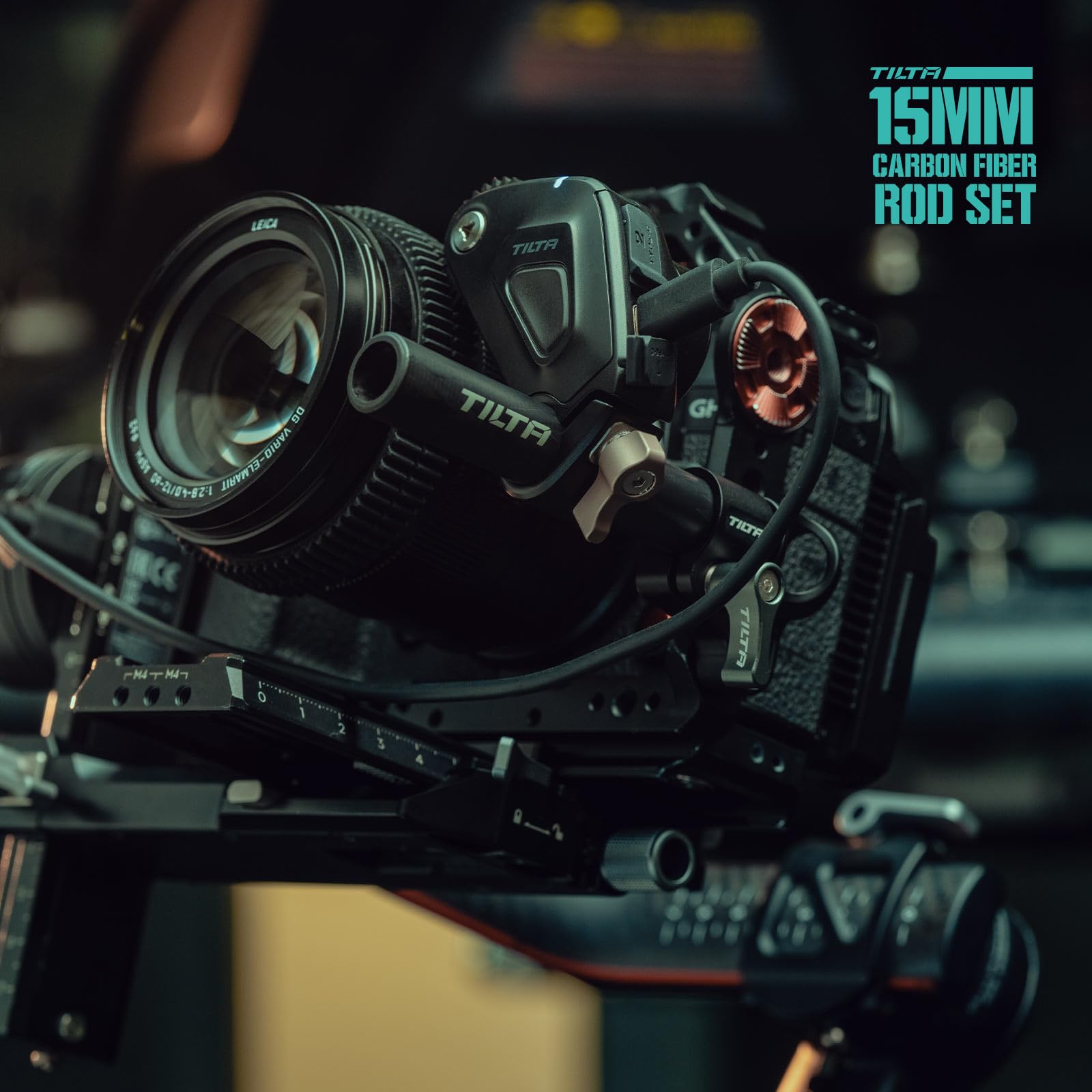 Tilta 2X Carbon Fiber Rods 15Mm For Rail Support System  Increased Strength  Limited Reflection  Lightweight  Dslr Shoulder Rig, Camera Stabilizer Cage, Matte Box (20Cm)