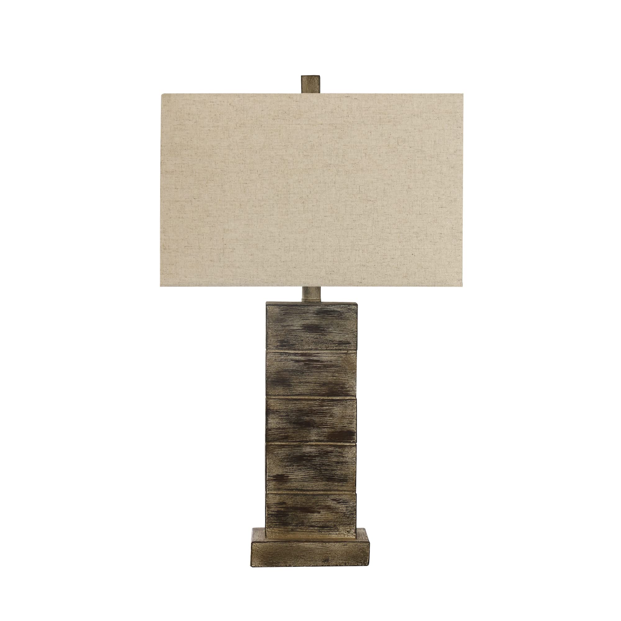 Cory Martin Fangio Lighting'S 6300Wb 25.5In Wash Brown Resin Table Lamp With Decorator Shade
