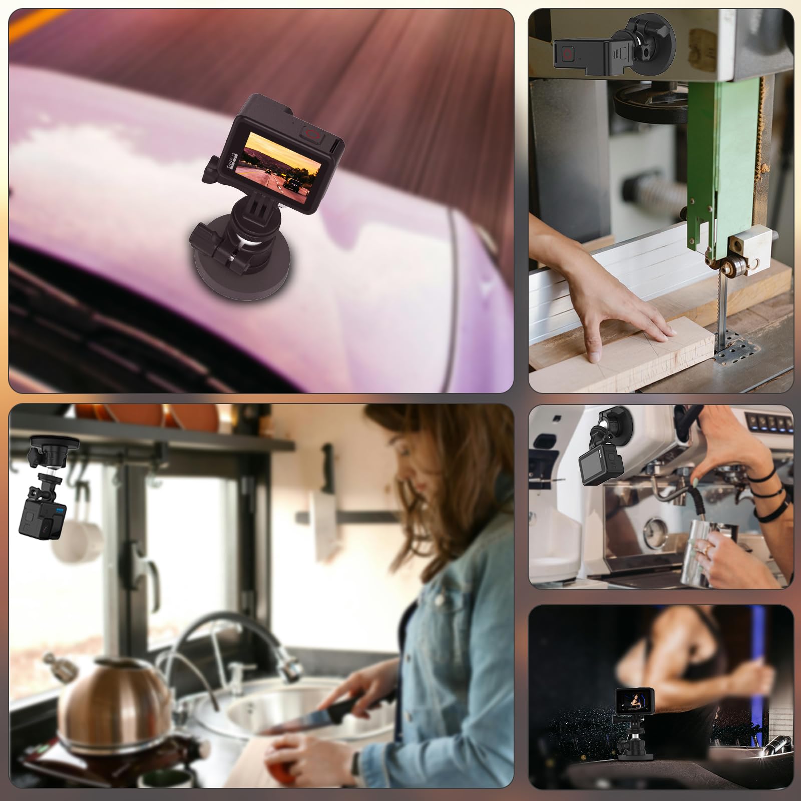 Minifocus Magnetic Camera Mount For Gopro, Magnet Mount Base Stand With 360° Rotation Ball Head For Gopro Hero, Dji Osmo, Akaso, Insta360 And More, Attaches To Steel Or Other Magnetic Surfaces