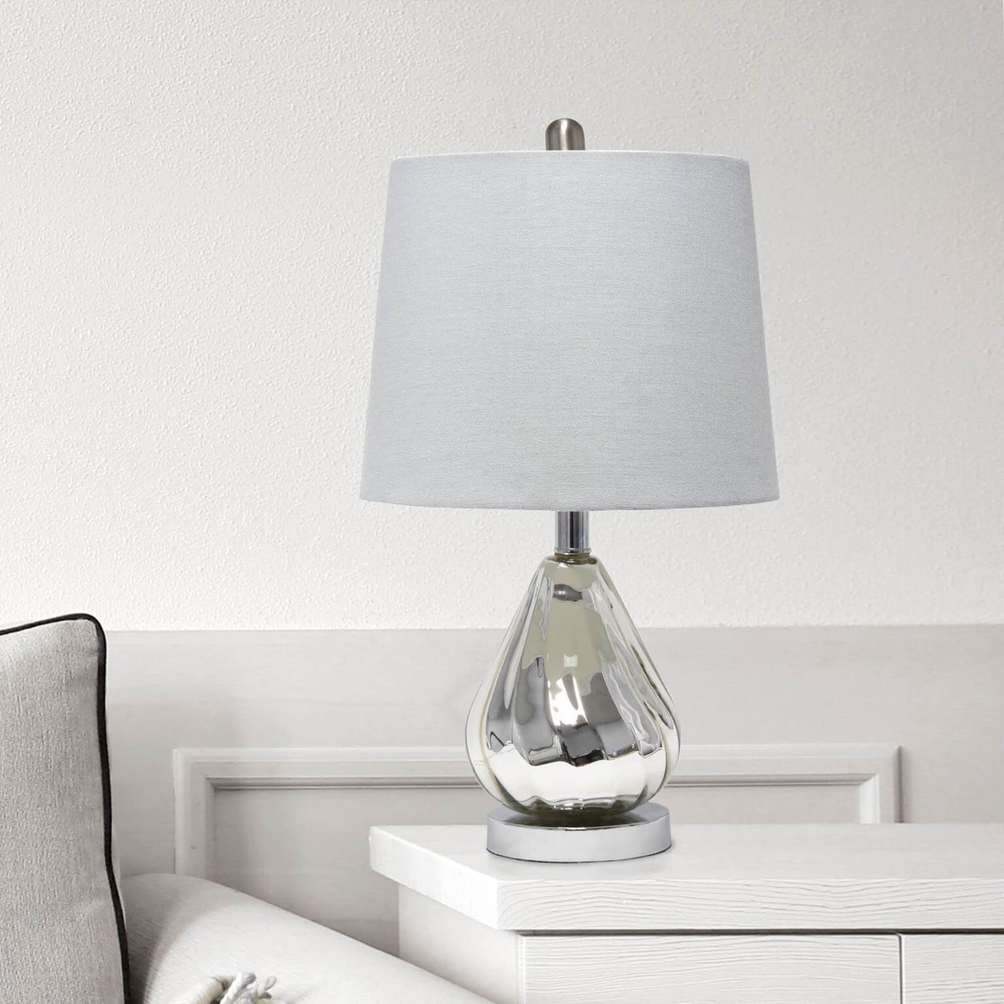 Lalia Home Kissy Pear Table Lamp With Gray Fabric Shade