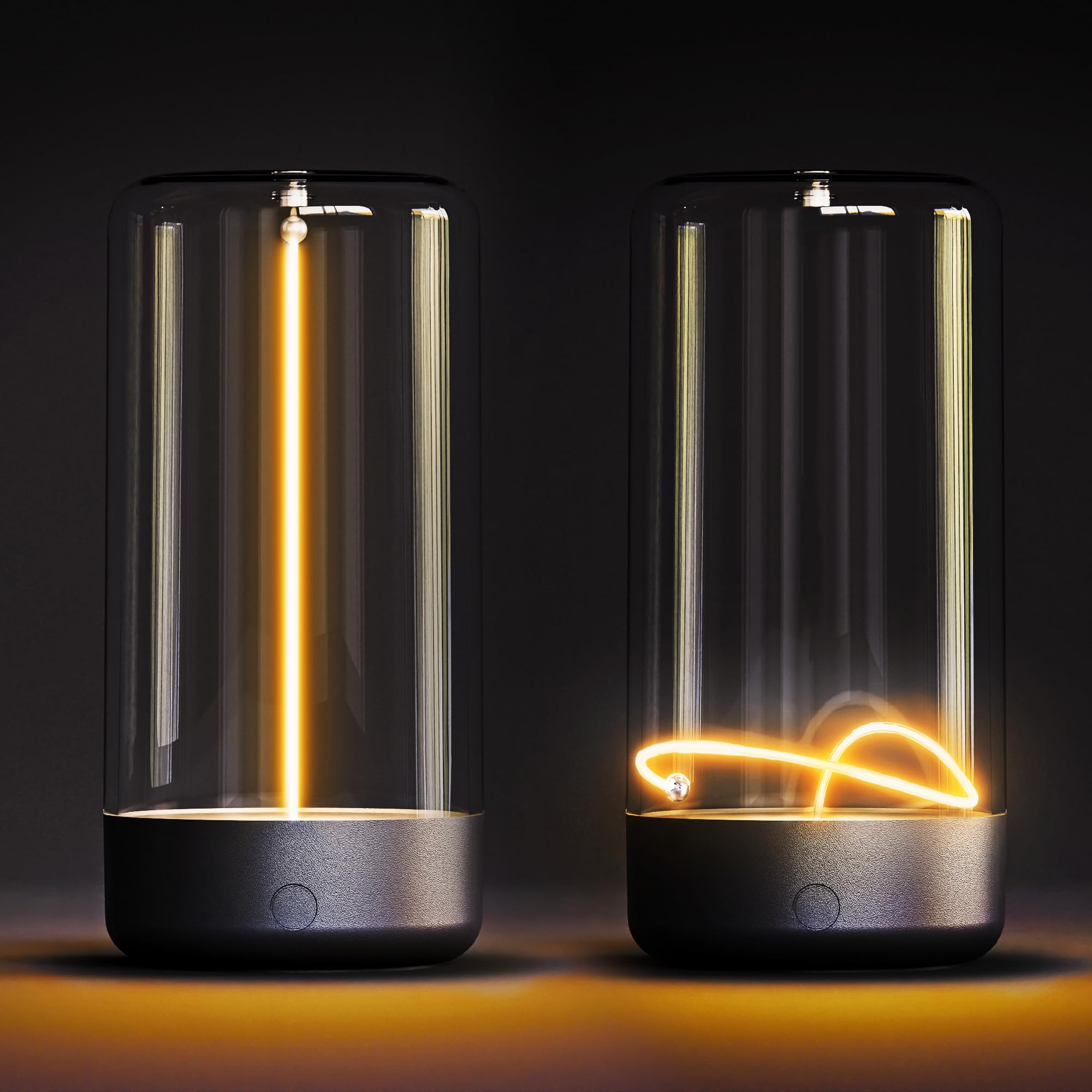 Sunco Lighting Sunco Magnetic Filament Light Rechargeable Table Lamps Minimalist Flexible Led Camping Lamp Dimmable Cordless 1W 55 Lm 2700K Soft White 3-Step Dimming 10%-100% Usb-C Rechargeable 2 Pack.