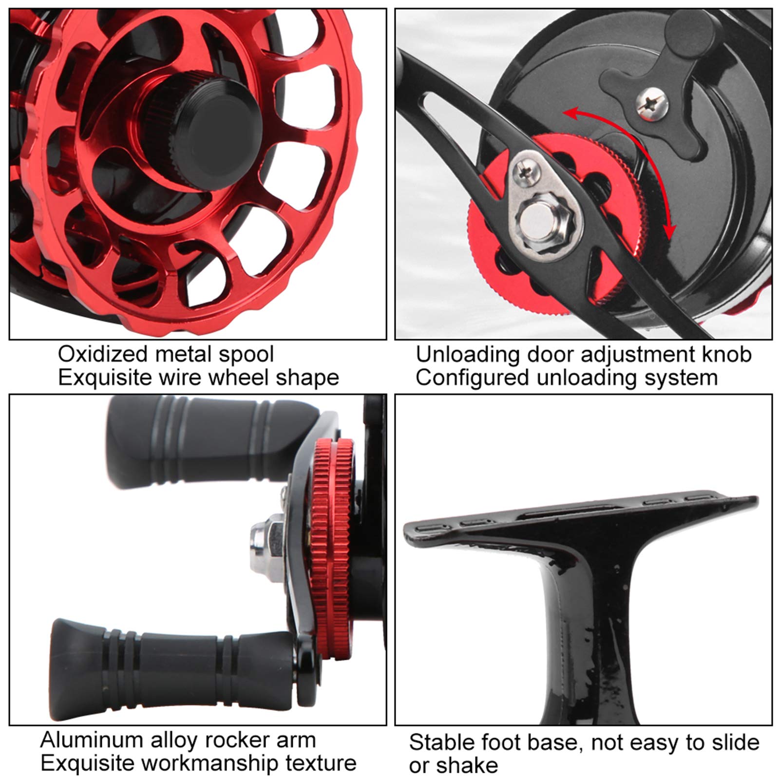 Nunafey Fishing Reel, High‑Strength Exquisite Metal High Foot Raft Wheel, For Saltwater(Right Hand)