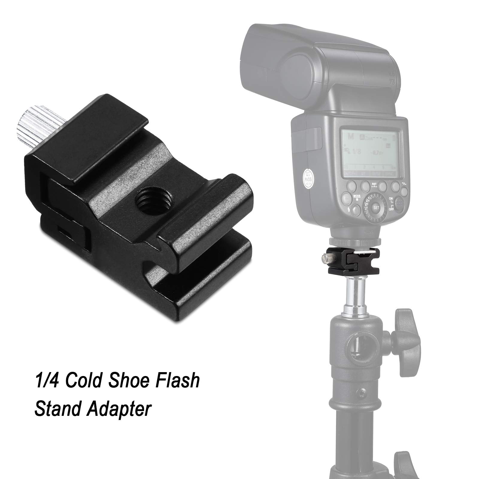Weewooday 8 Pieces 1/4 Inch Cold Shoe Mount Adapter And Hot Shoe Flash Stand Adapter Kit For Dslr Camera Rig, Camera Flash Shoe Mounts For Tripod